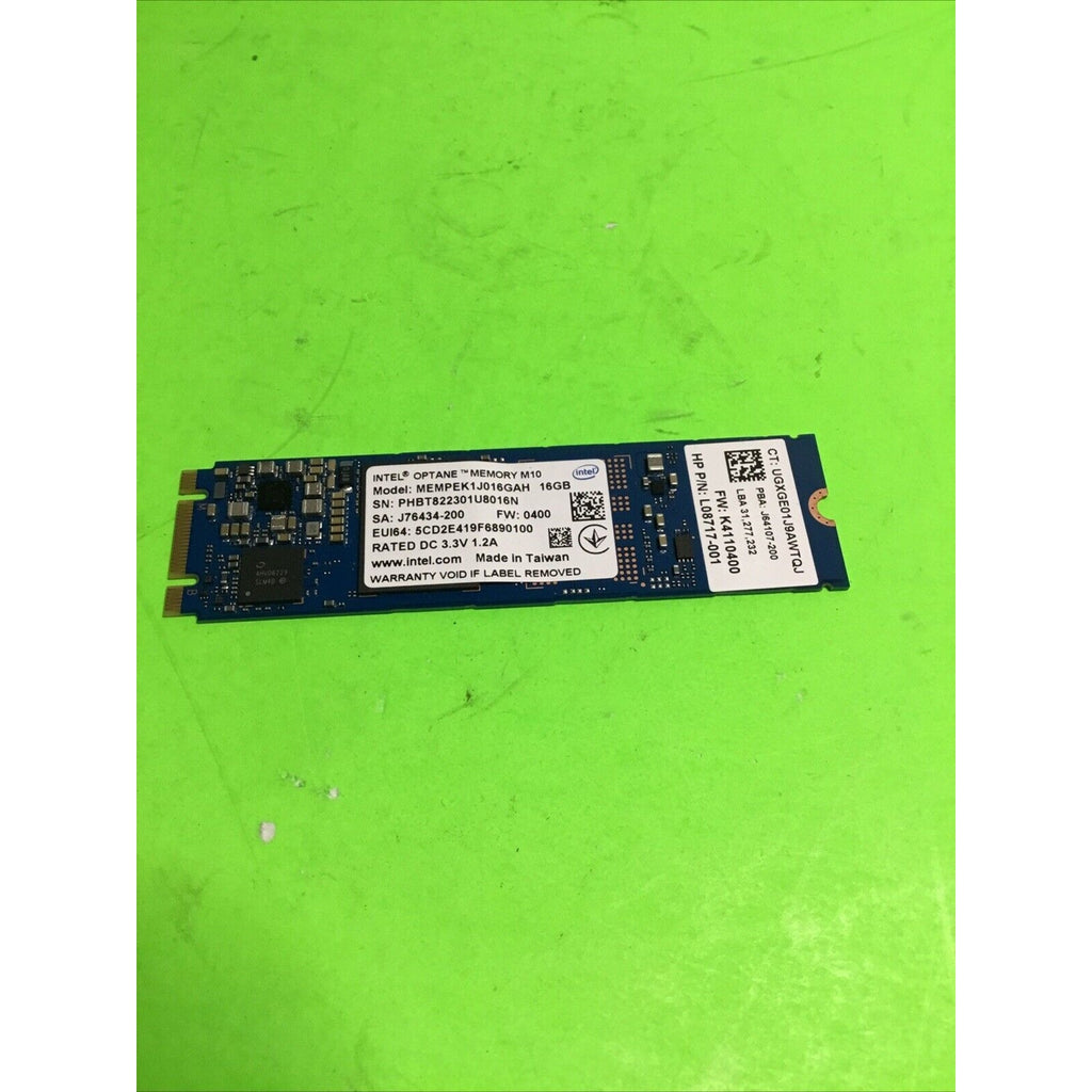 INTEL OPTANE MEMORY MEMPEK1J016GAH 16GB M.2 2280 PCIE 3.0 X2 NVME SSD L08717-001