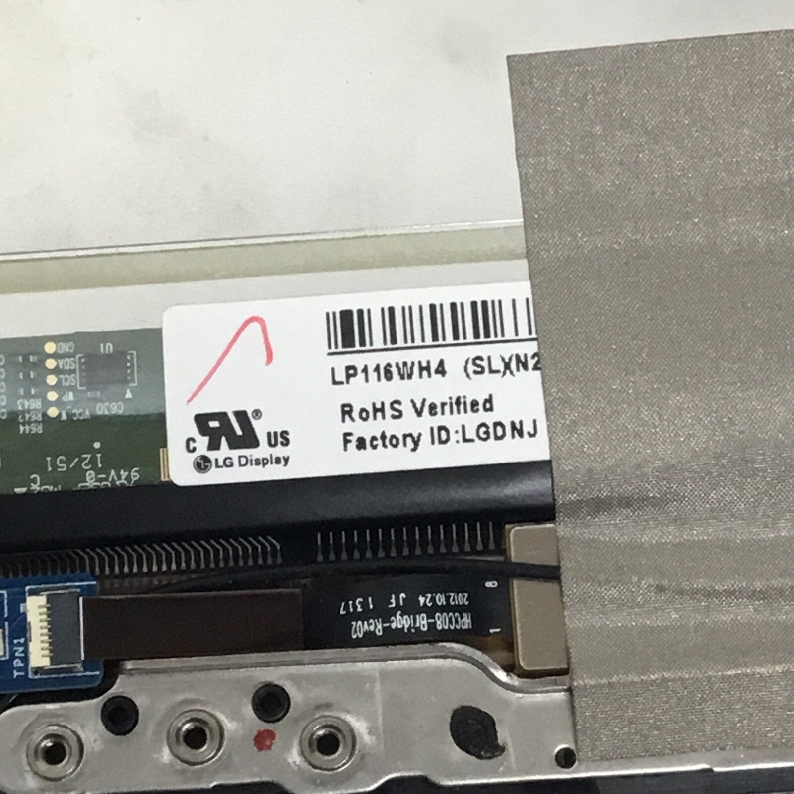 HP Elitebook Revolve 810 G3 11.5" Touch Screen LCD & Front Bezel No Back Case