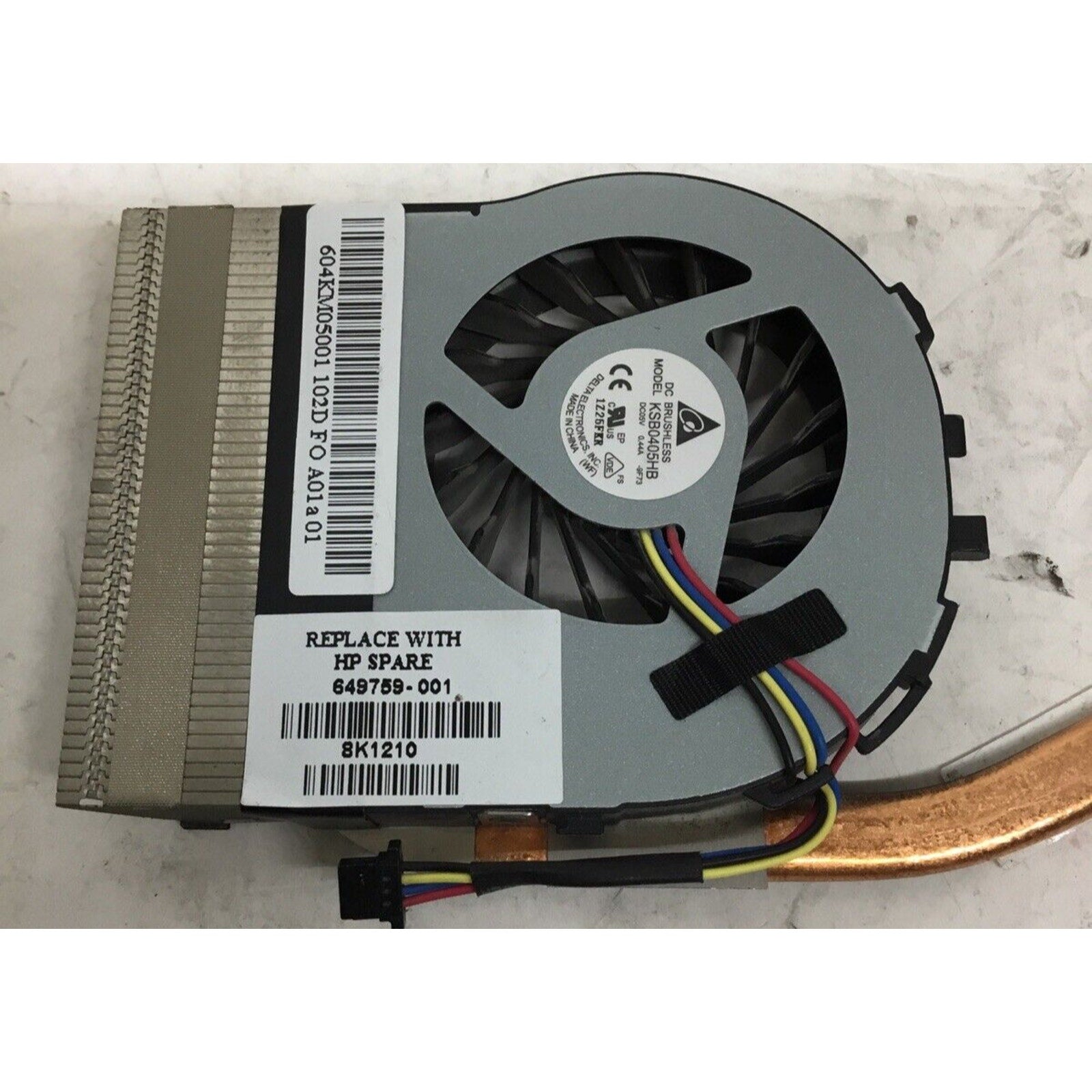 HP EliteBook 2760p Laptop Cooling Fan & Heatsink 649759-001