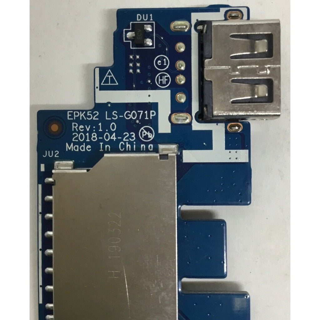 GENUINE HP LAPTOP USB/SD BOARD LS-G071P L20448-001