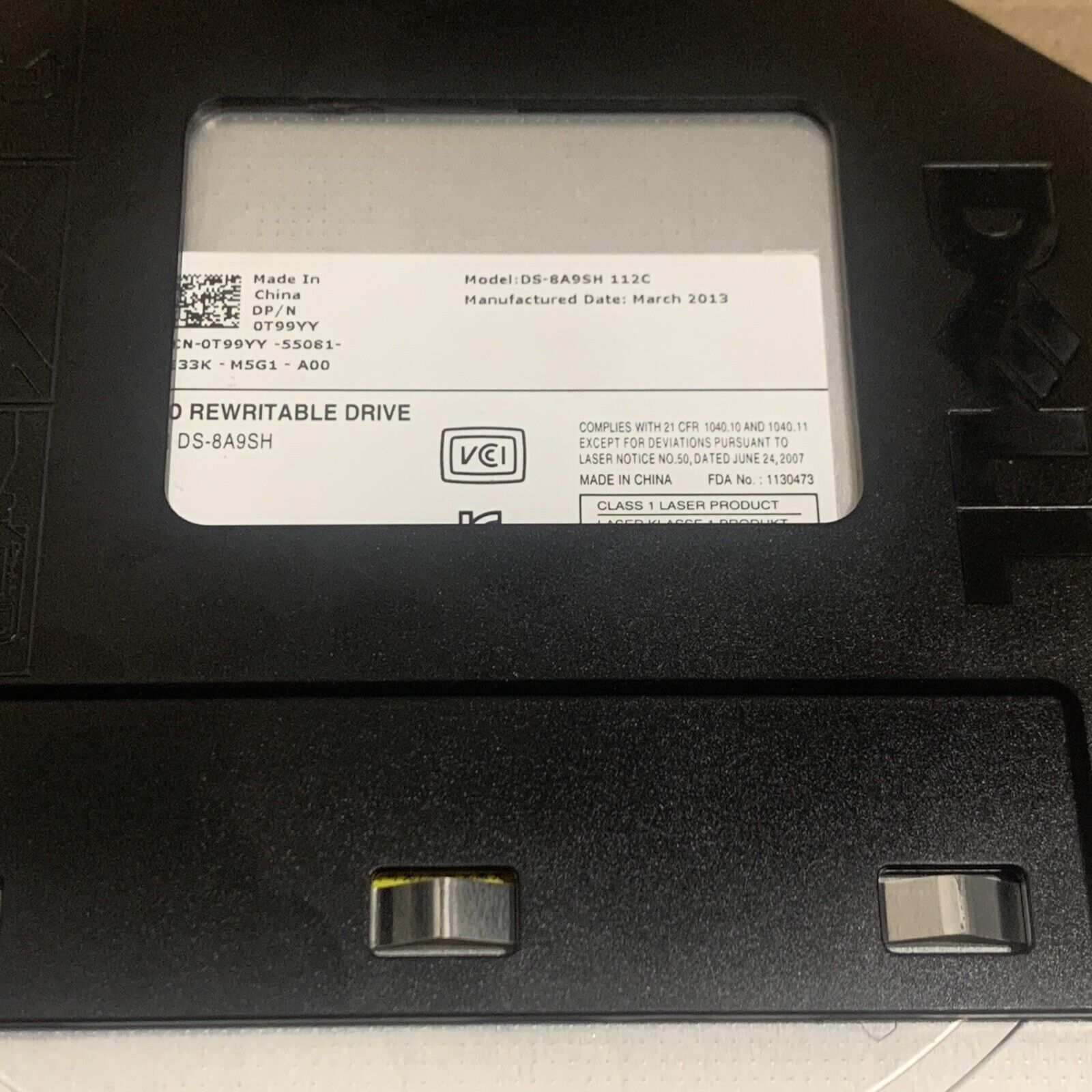 DELL DS-8A9SH 0T99YY OPTIPLEX 3020 9020 DVD RW DRIVE - TESTED - T99YY - No Bezel