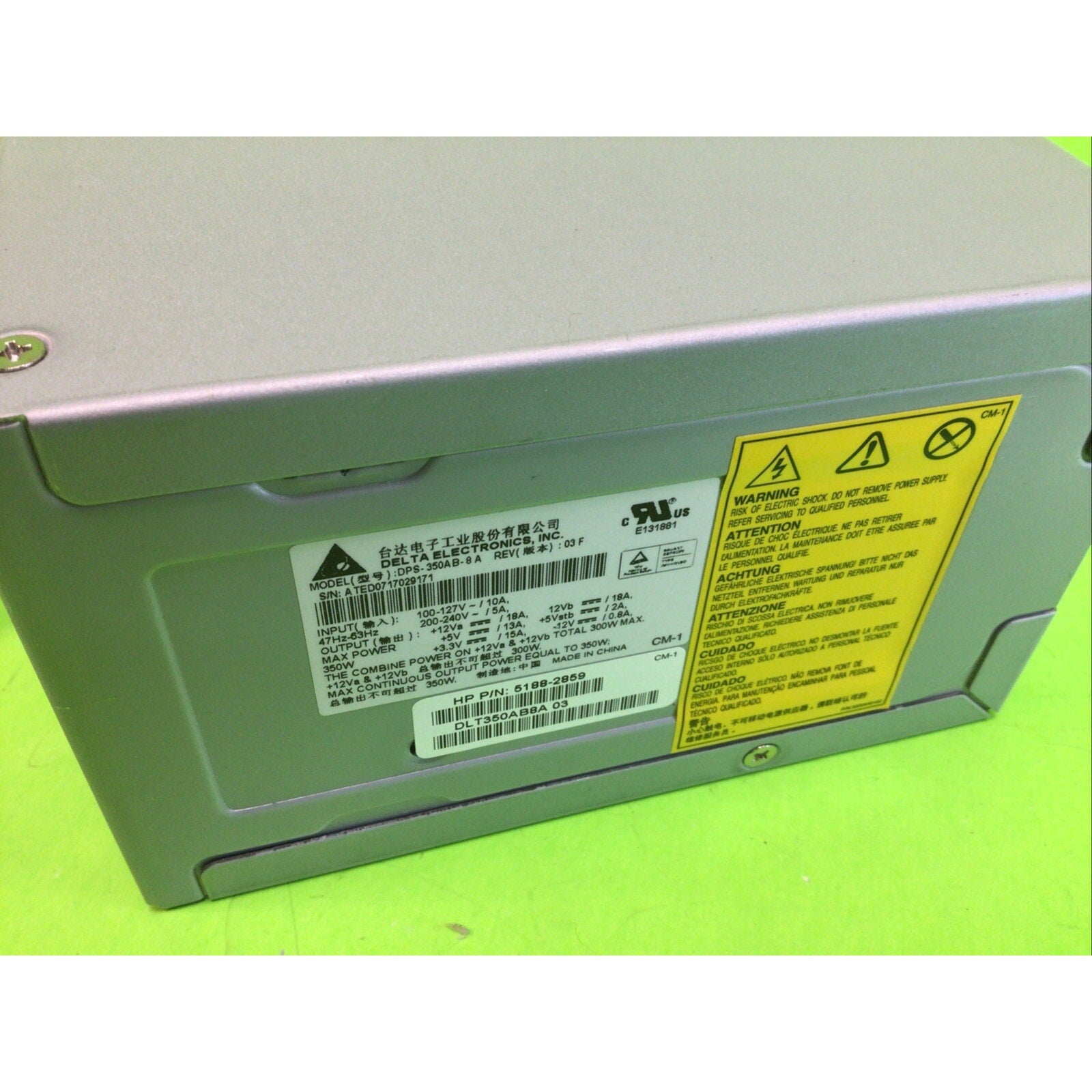 HP PAVILION ELITE M9520F ATX SWITCHING POWER SUPPLY 350W DPS-350AB-8 5188-2859