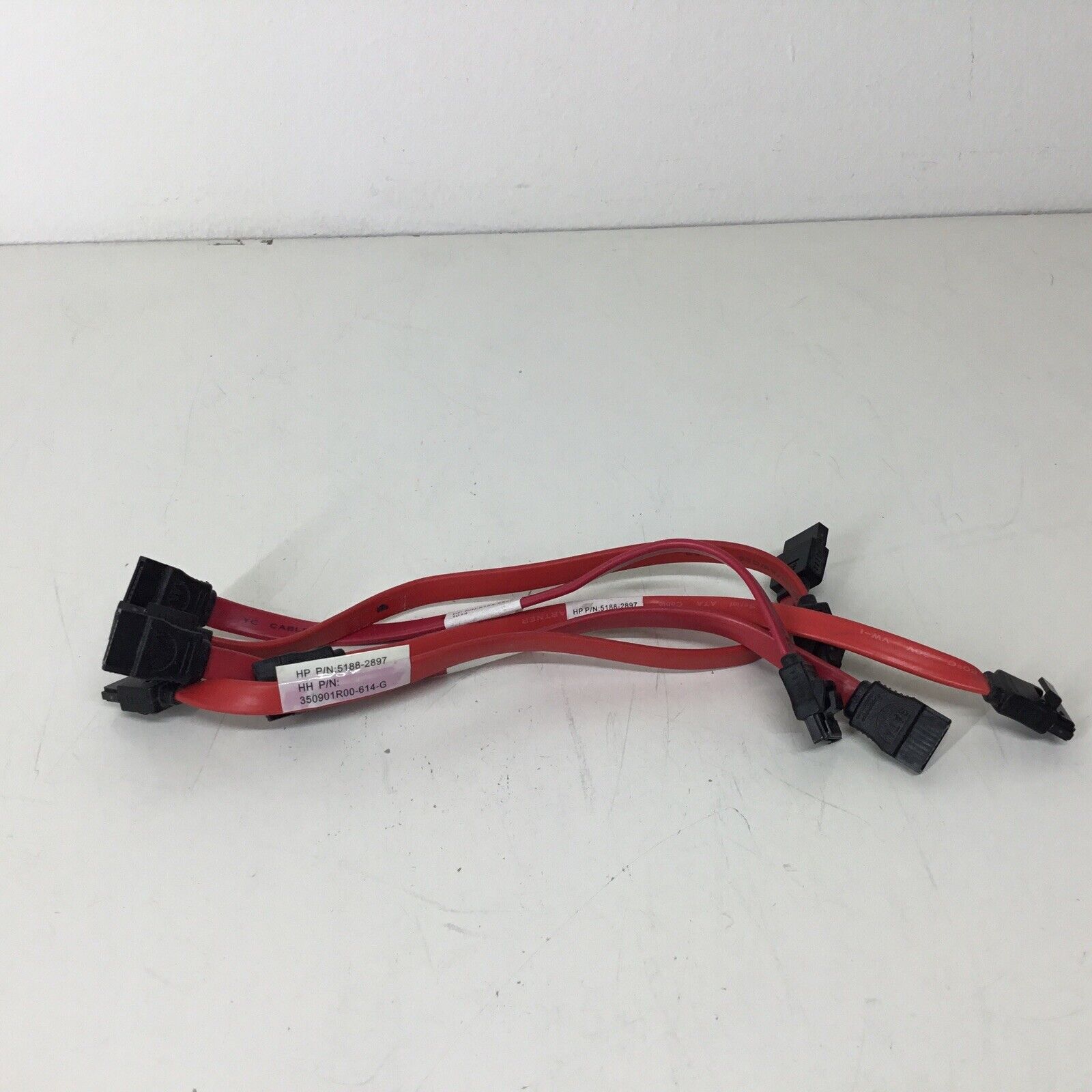 Lot Of 5 - HP 5188-2897 6.5" Serial ATA SATA Cable - Red