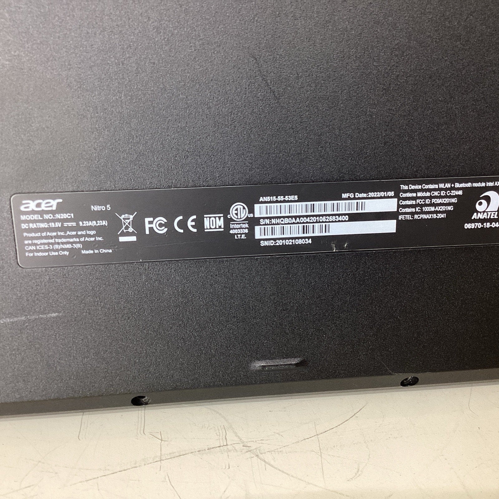 Acer Nitro 5 AN515-53 15.6 Gaming Laptop Intel Core i5 8GB RAM No HD - For Parts