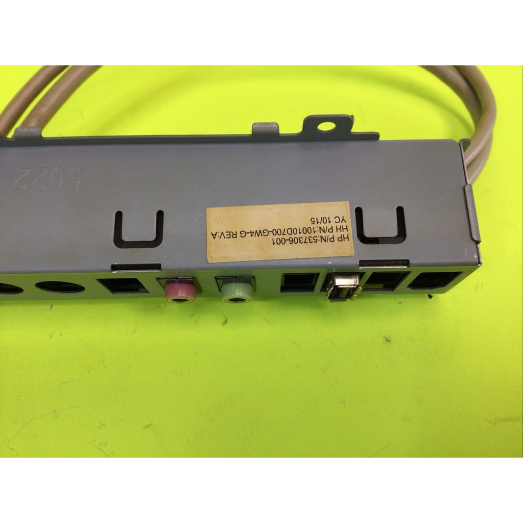 HP Pavilion Elite HPE-270f Desktop I/O Panel Assembly w/Cable 537306-001