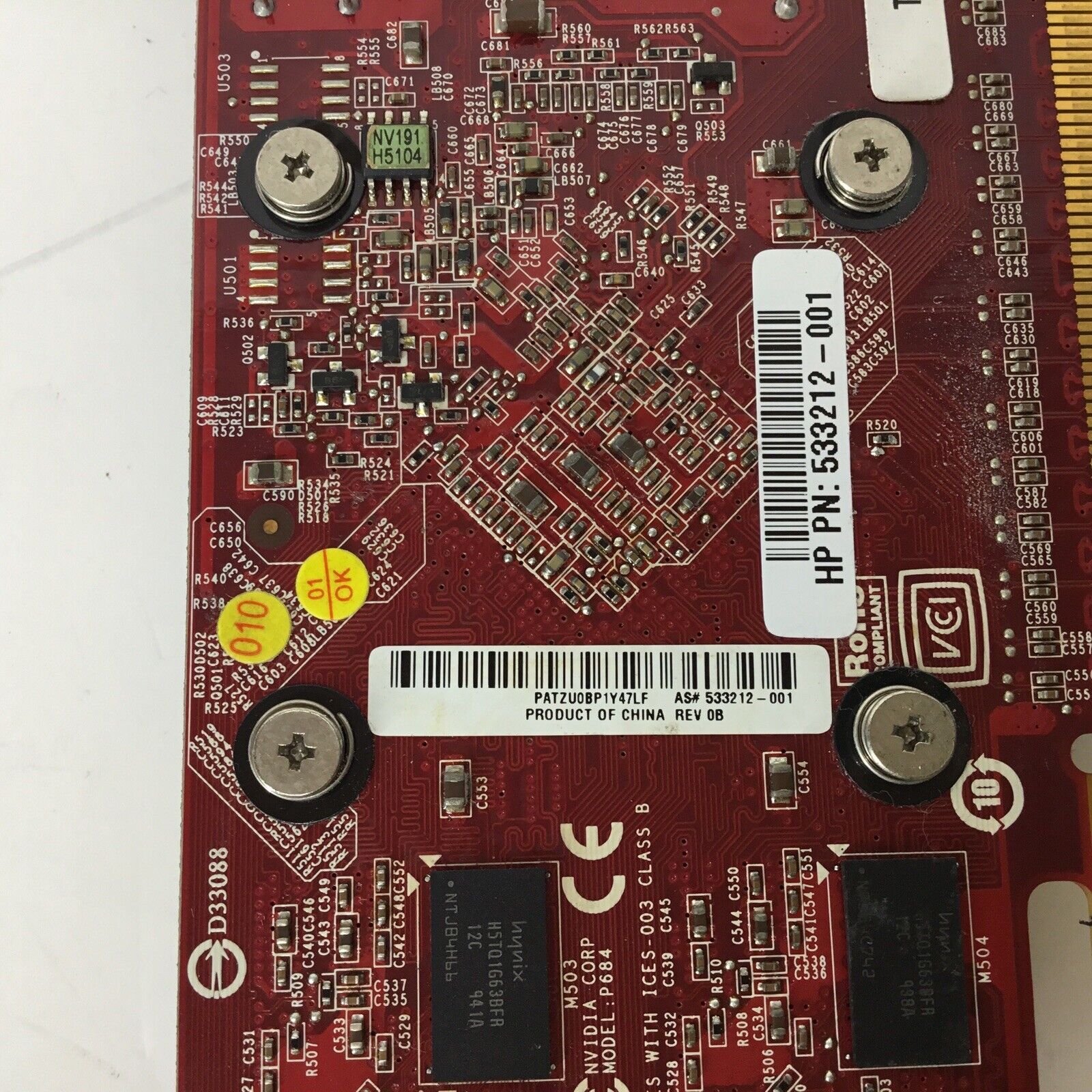Nvidia GT220 Graphic Card HP 533212-001 TopiATX-10-M02