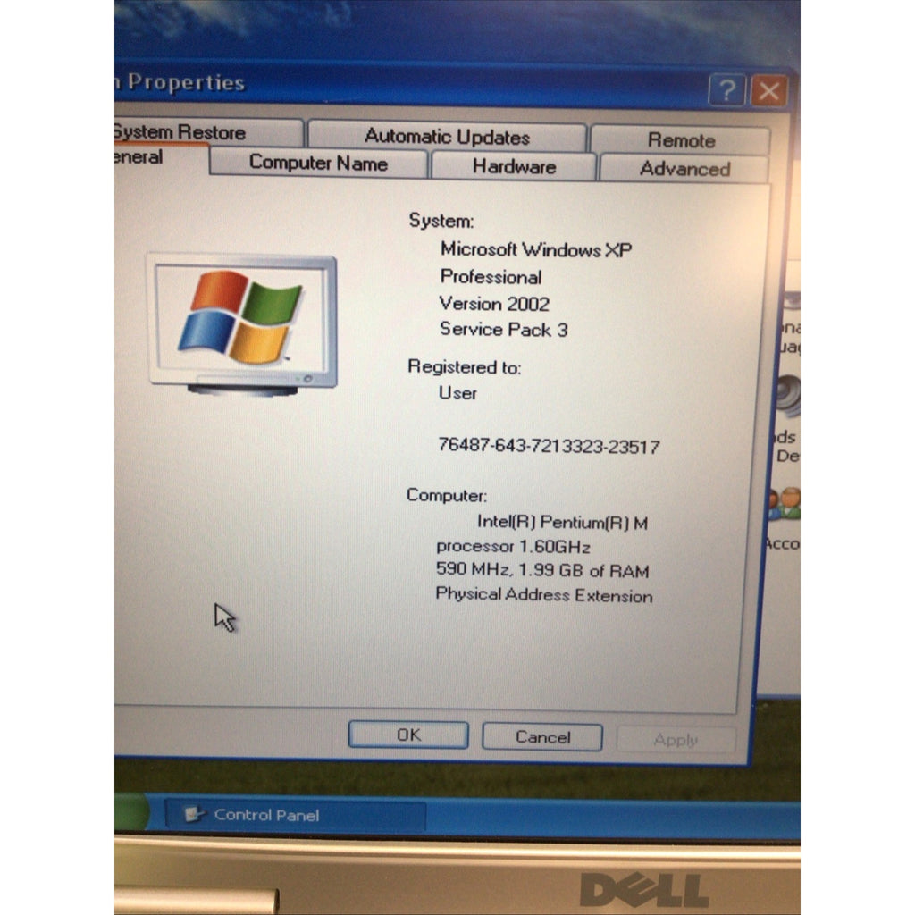 Vintage Dell Inspiron 6000 XP Pro Pentium M 2GB RAM 40GB HDD Win 98 Compatible