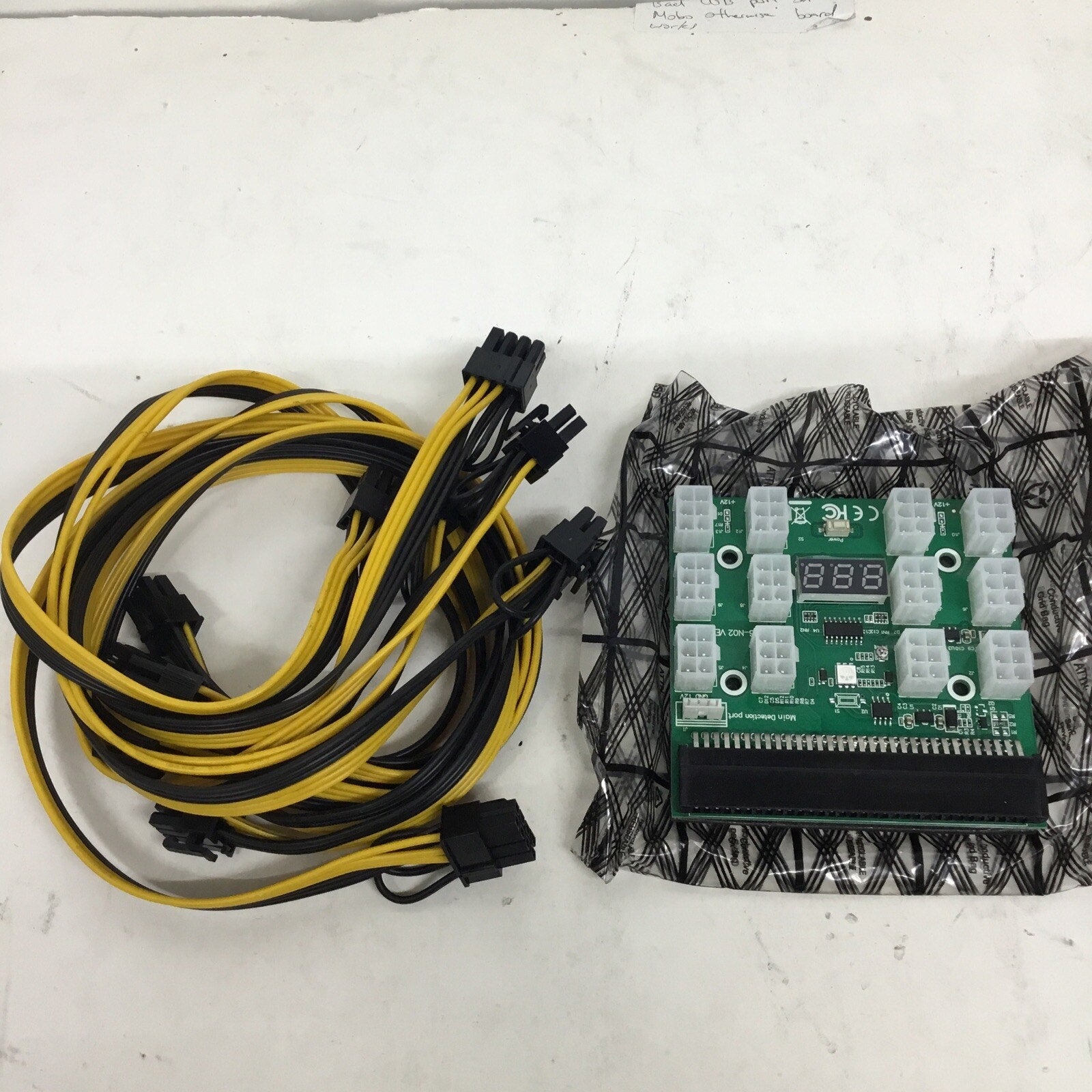 Breakout Board Server Adapter PSU Power Supply for HP 1600W GPU Mining W/6 Cable