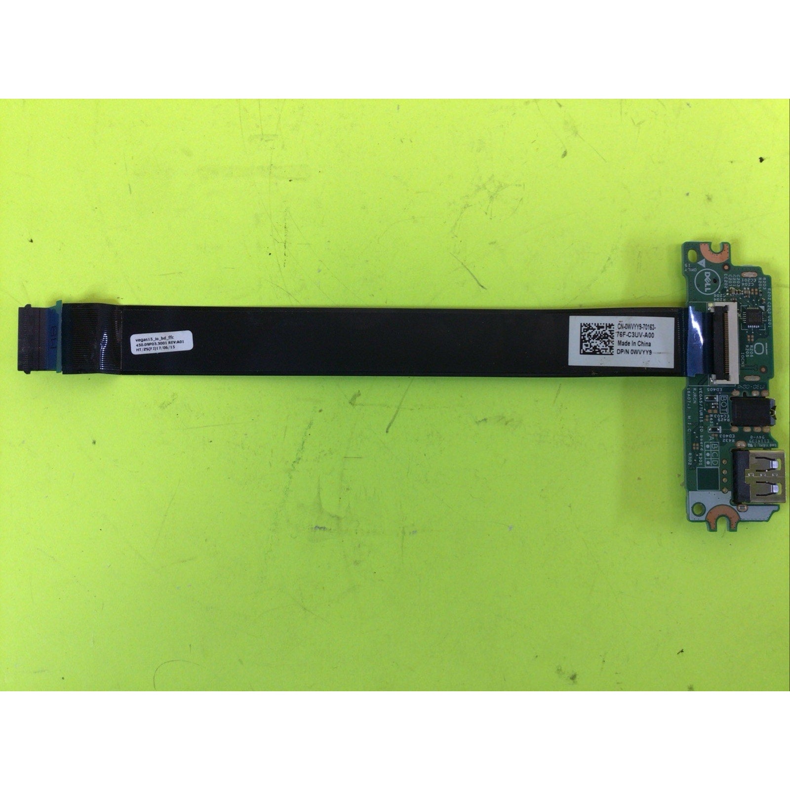 Dell Inspiron 15 USB Audio Card Reader Board w/ Cable WVYY9 0WVYY9