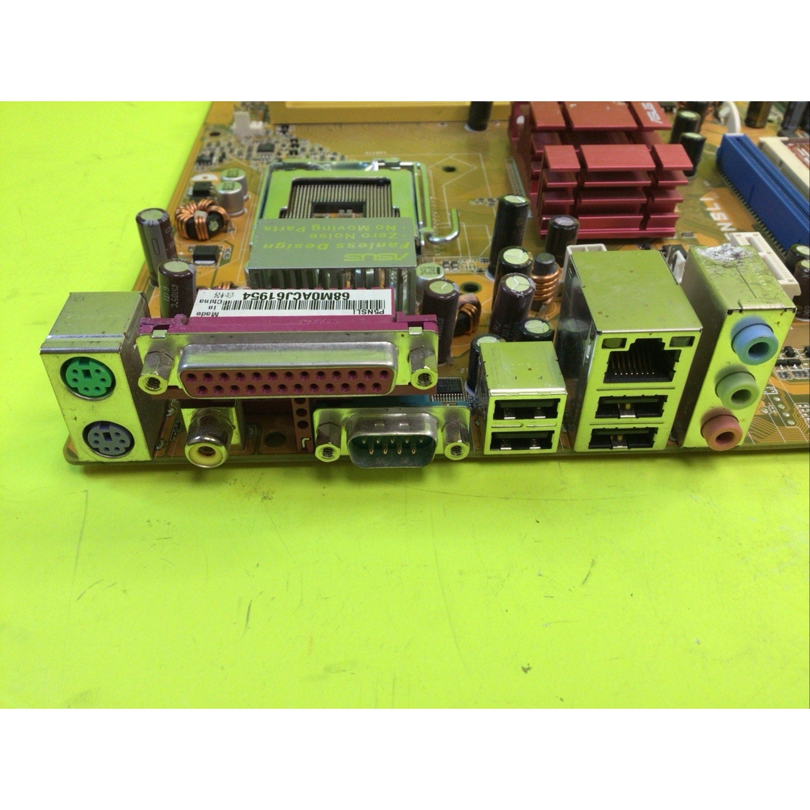 ASUS P5NSLI Socket LGA775 DDR2 PCIe PCI ATX Motherboard FOR PARTS or REPAIR