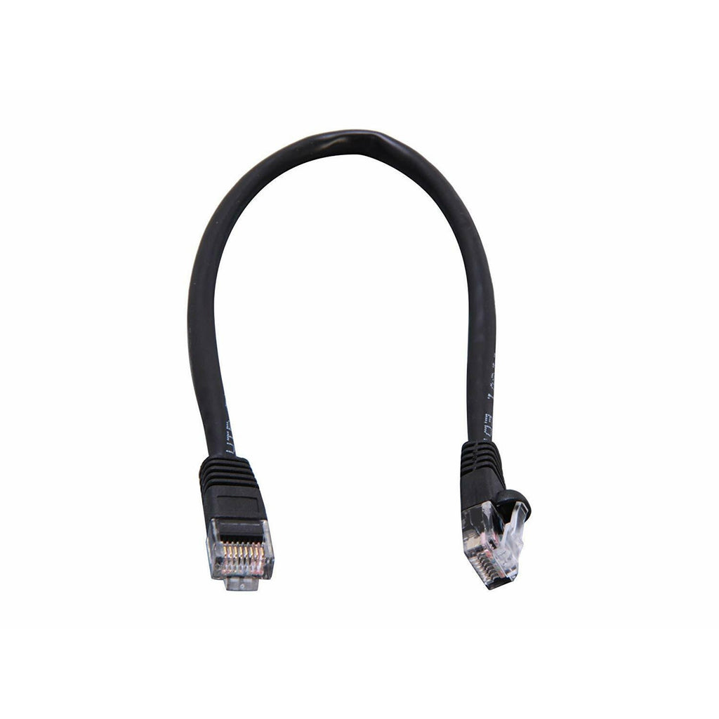 Coboc 1ft Cat5e 24AWG Snagless Ethernet Patch Cable, Black - 1 Foot