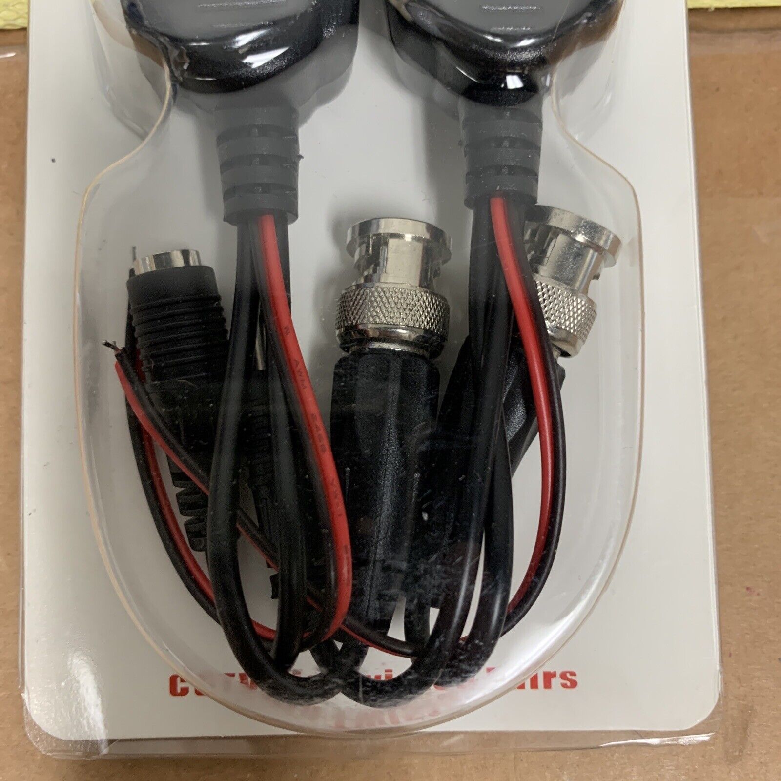 2x Twisted Pairs PVD Video Balun Video Power Data CCTV PTZ UTP BNC to RJ45 CAT5