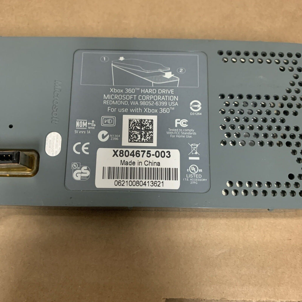 Genuine Microsoft Xbox 360 Hard Drive HDD X804675-003 20GB - External - Wiped