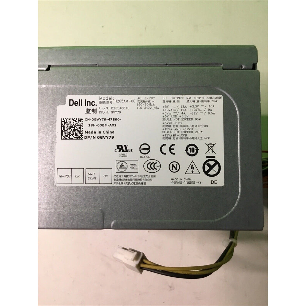 Dell H265AM-00 Power Supply 265W GVY79