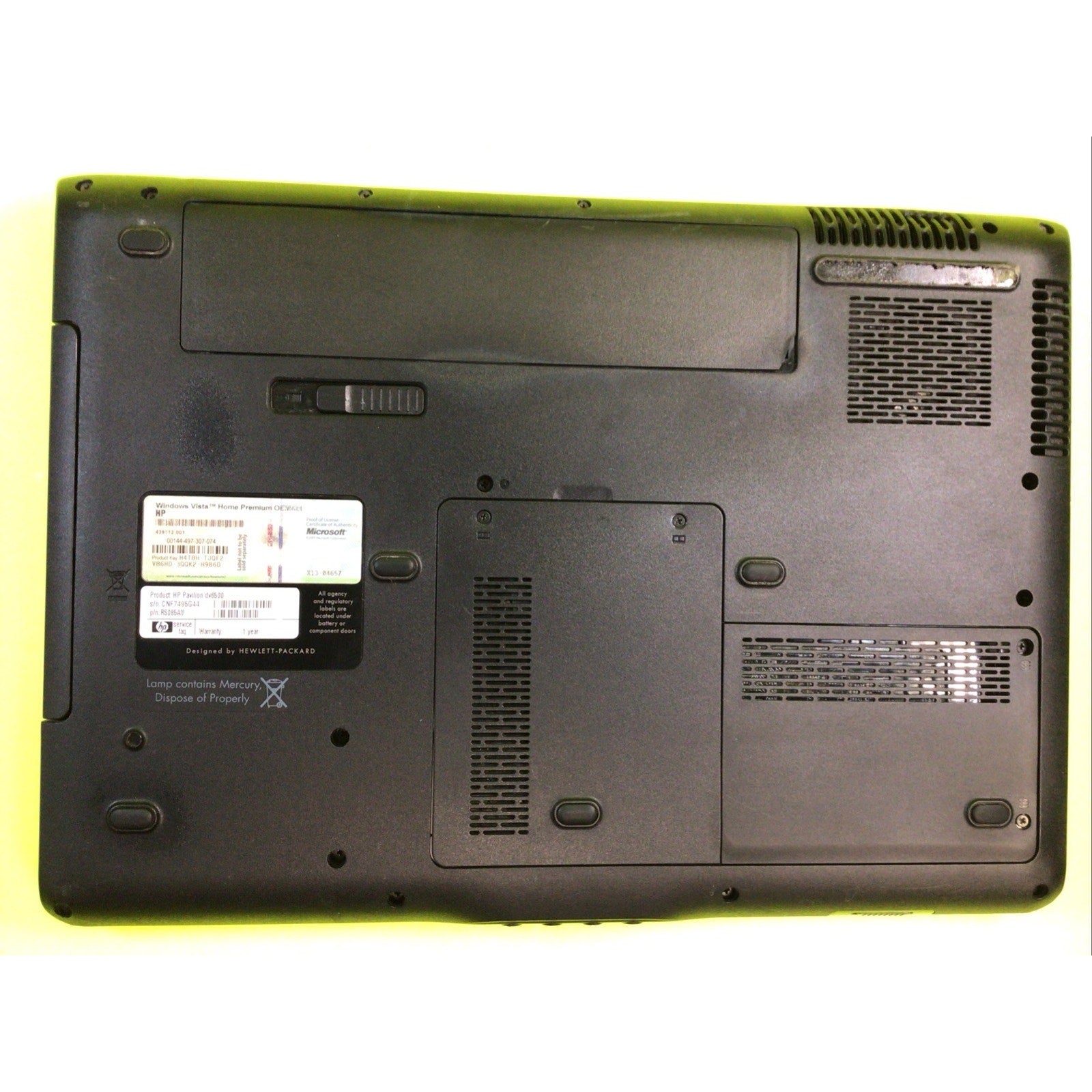 HP Pavilion dv6500 AMD Athlon 64 X2 2GB RAM NO HDD FOR PARTS or REPAIR