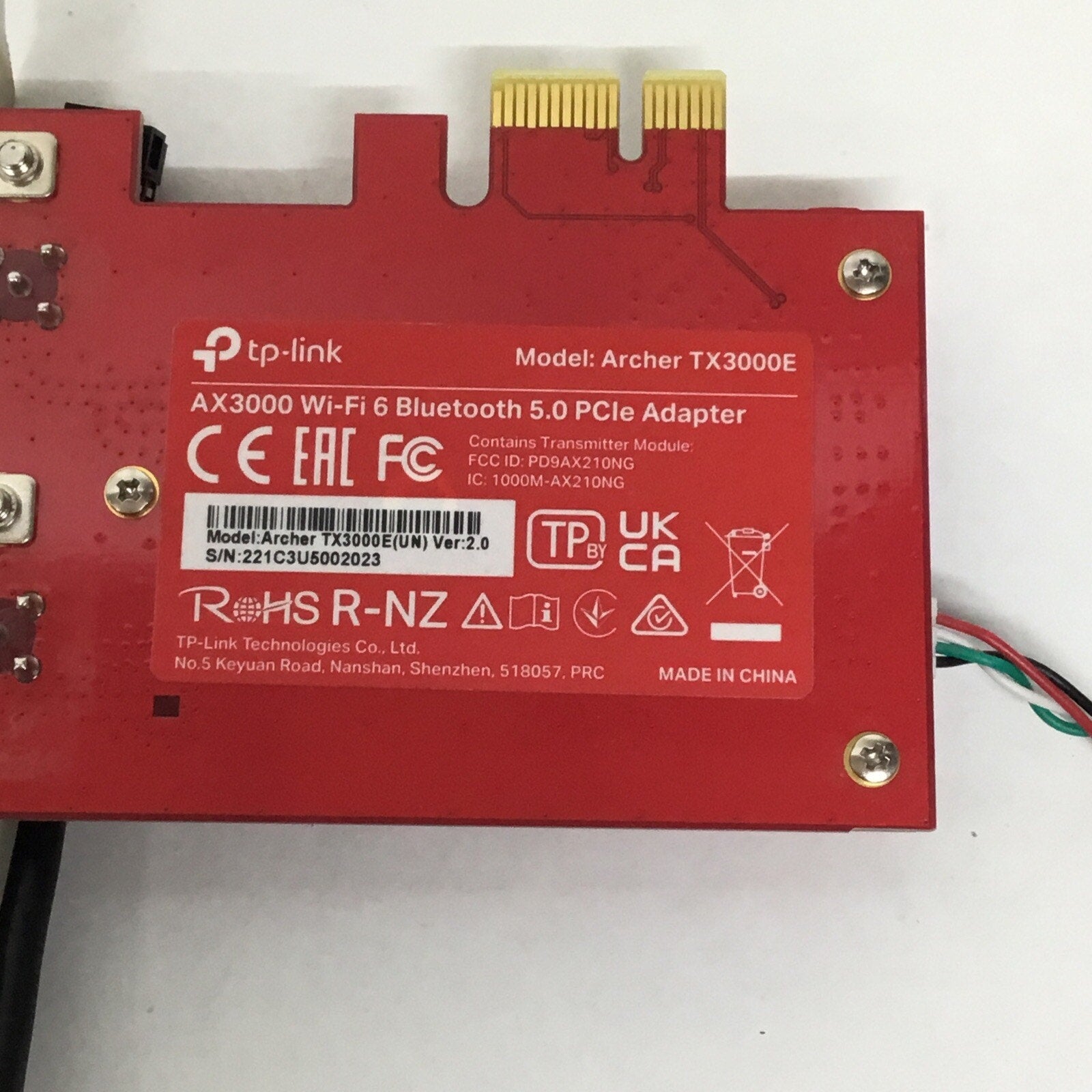 TP Link AX3000 WiFi 6 Bluetooth 5.0 Adapter Archer TX3000E