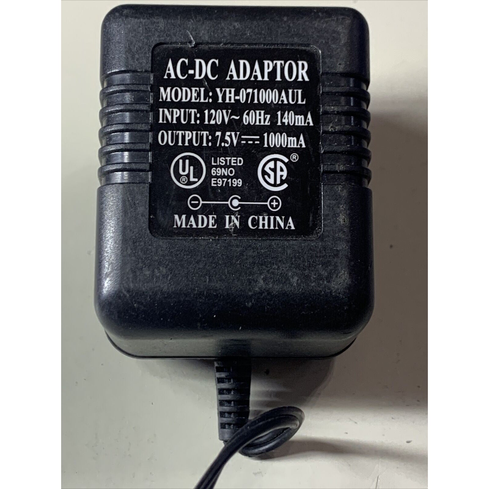 US 7.5V 1A 1000mA Power Supply Adapter Charger Cord AC/DC 100-240V 5.5mmx2.1mm