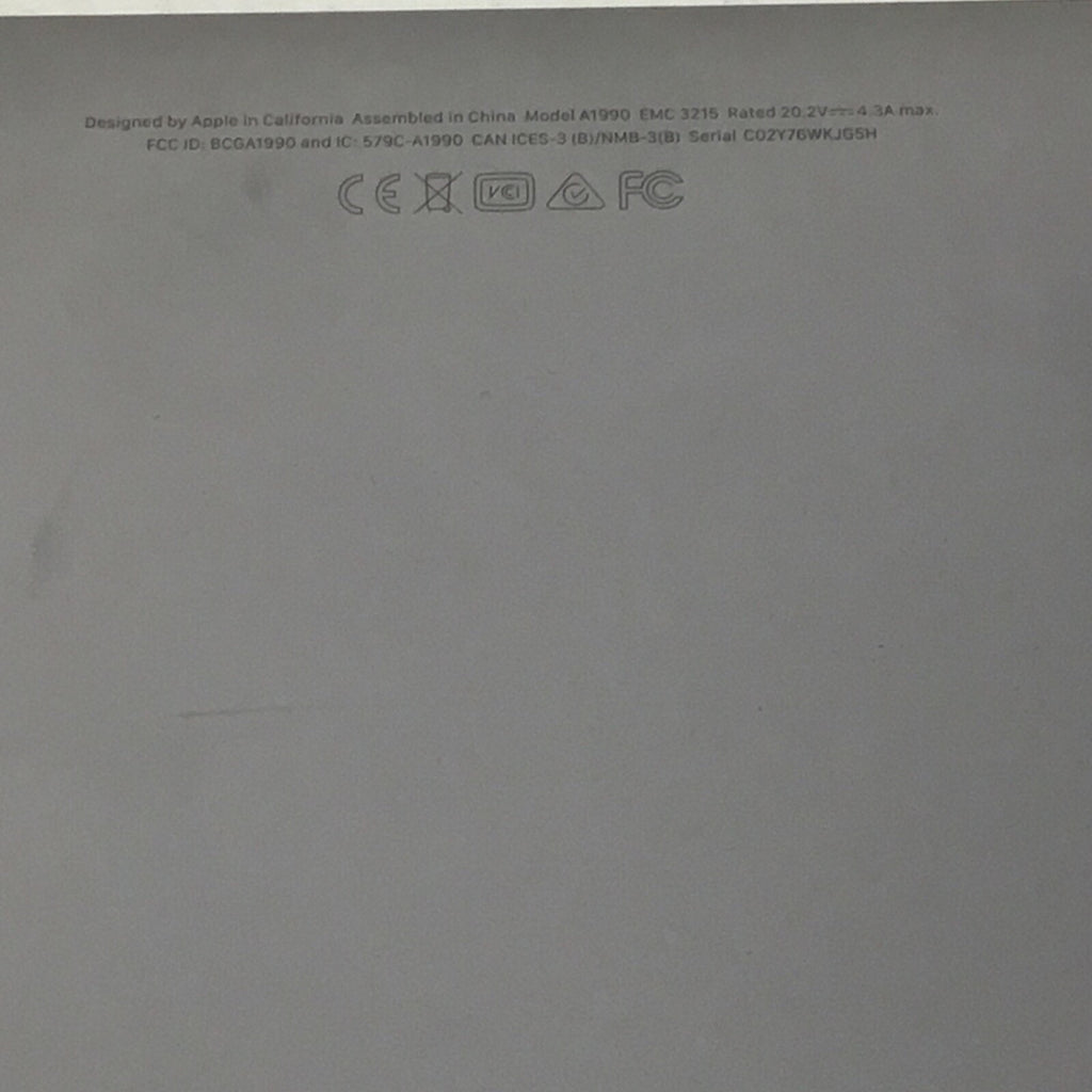 613-06939-A MacBook Pro 15 2018 2019 A1990 Bottom Case Cover Silver Genuine