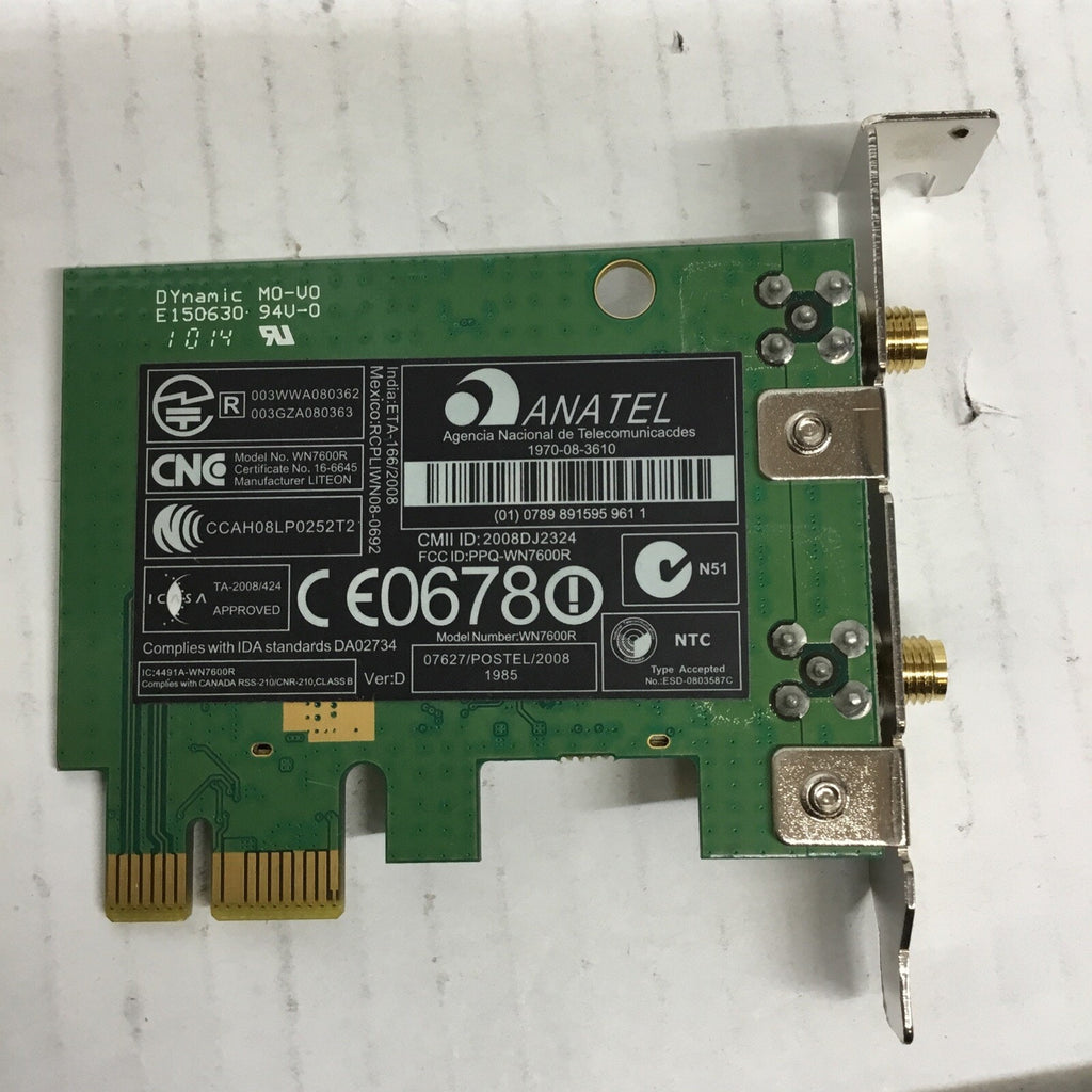 Anatel WN7600R WLAN PCIe x1 Card WiFi Wireless