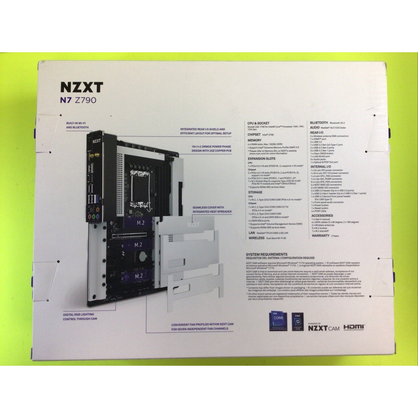 NZXT N7 Z790 ATX Motherboard BOX ONLY