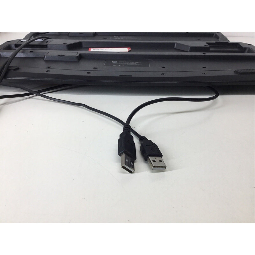 Lot of 2 - Cyberpower PC Gaming Keyboard Multimedia Gaming Wired USB Keyboard