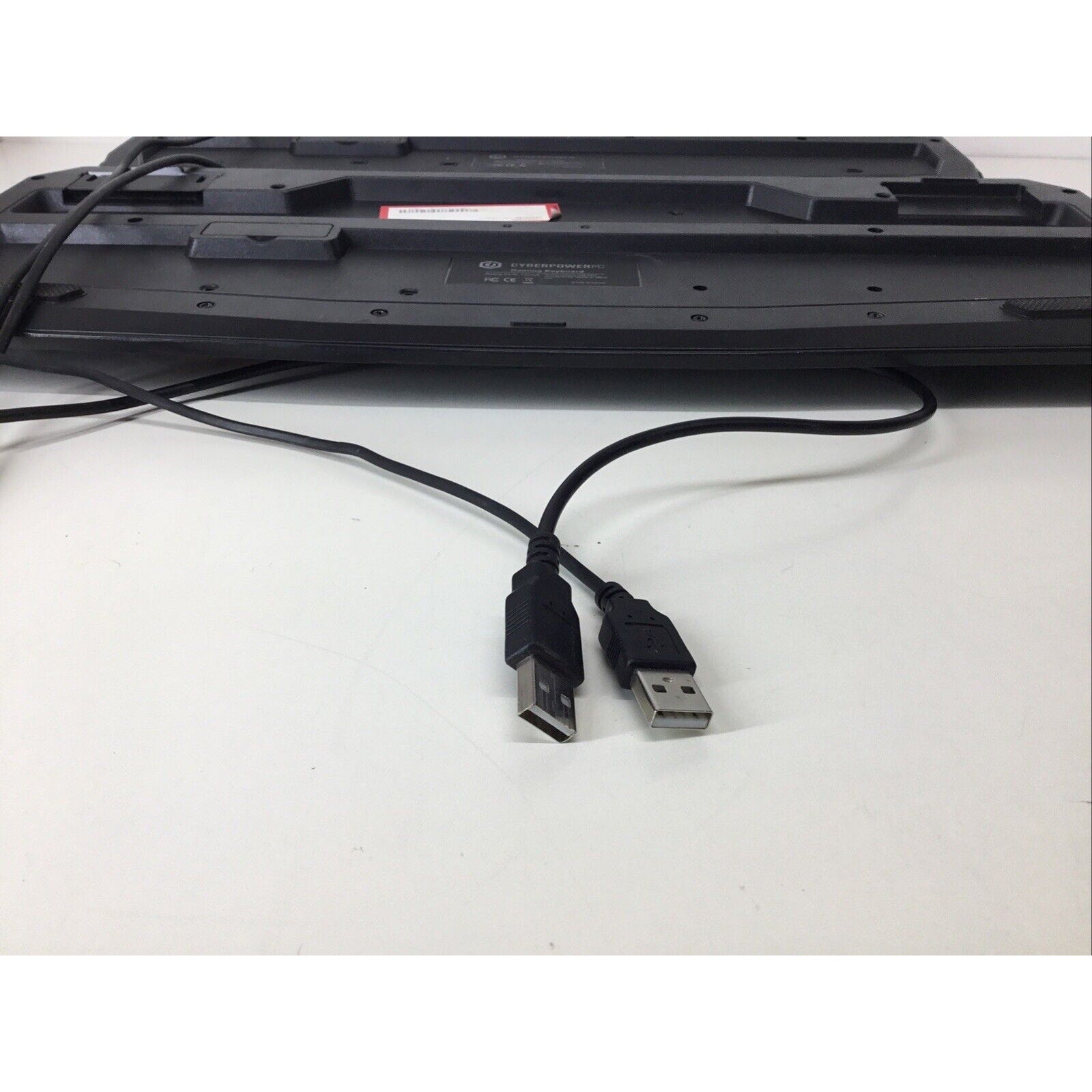 Lot of 2 - Cyberpower PC Gaming Keyboard Multimedia Gaming Wired USB Keyboard