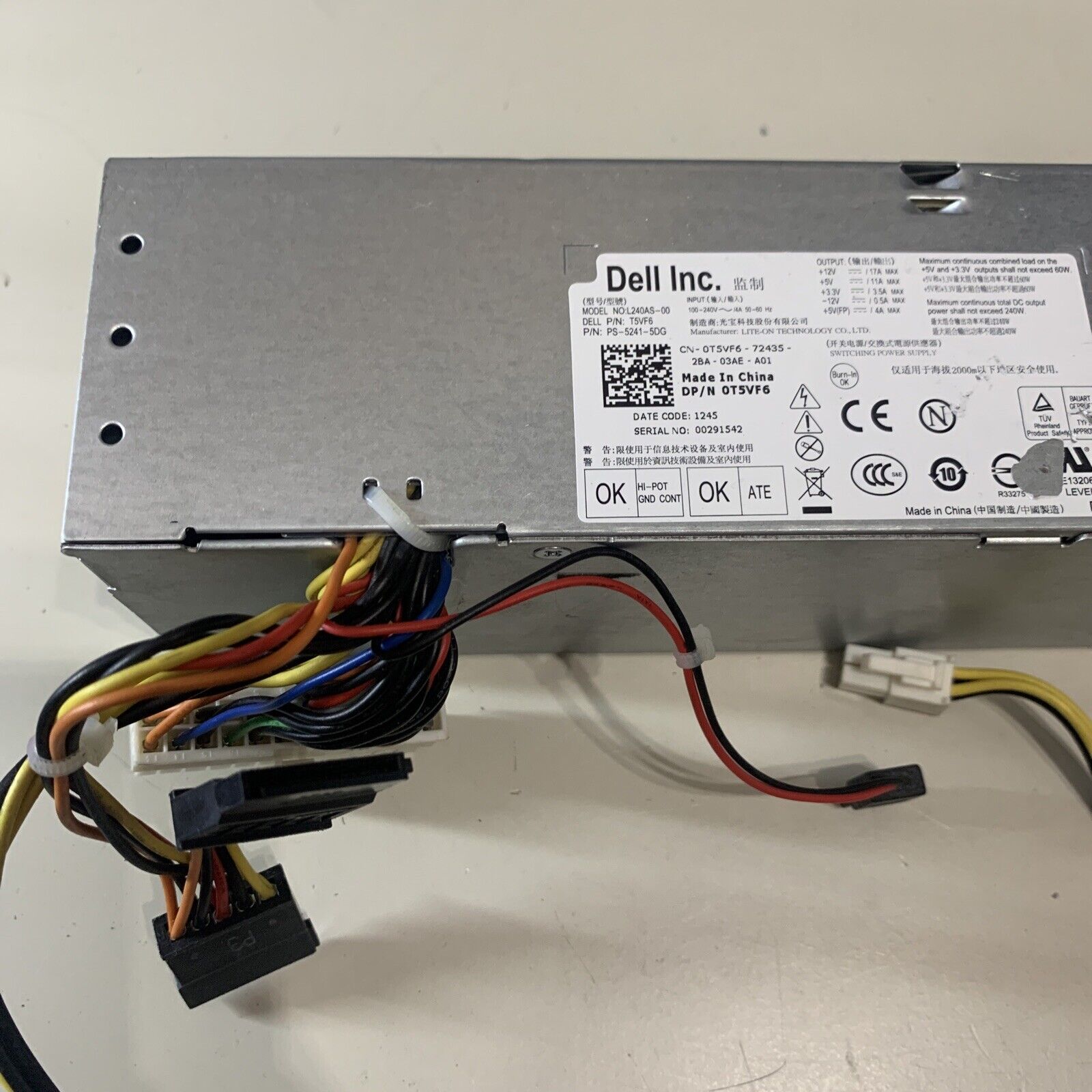 Dell OptiPlex SFF 390 790 990 9010 PSU 240W Power Supply L240AS-00 0T5VF6 0F79TD