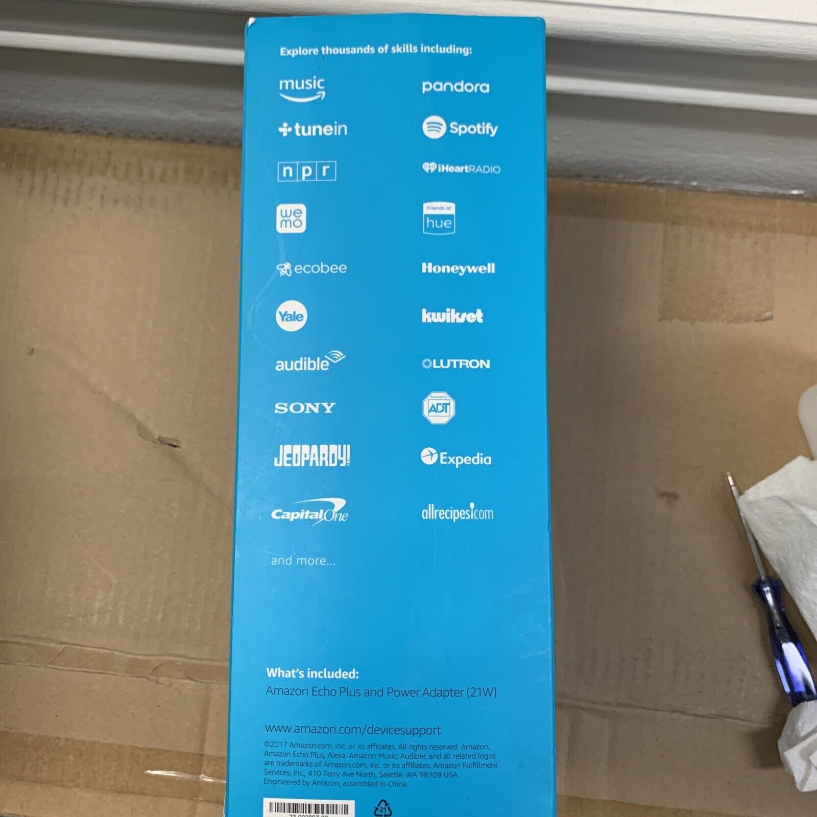 NEW Amazon Echo Bluetooth Wi-Fi Smart Speaker with Alexa 1st Gen Black - Unused