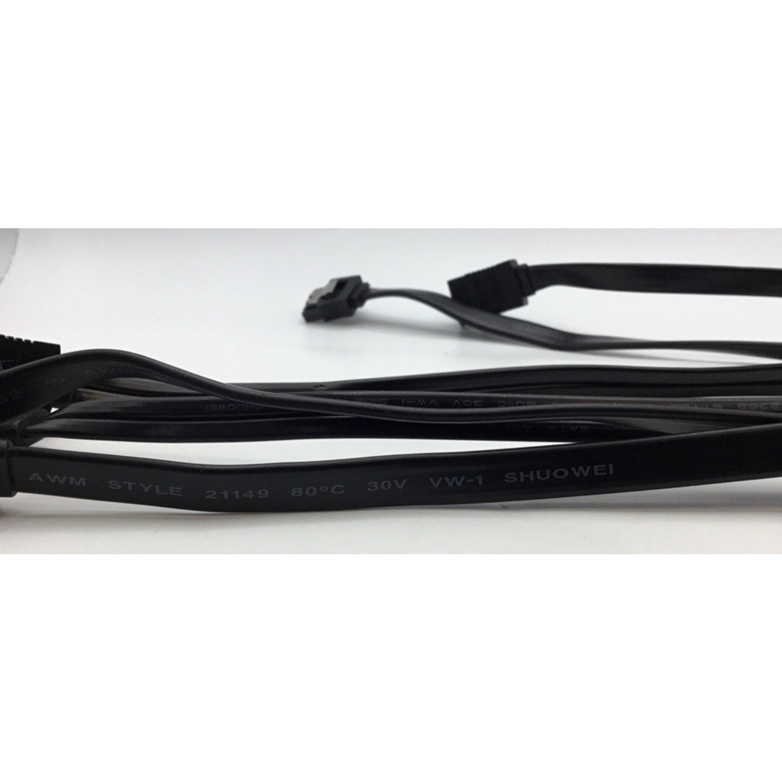 3 Sata Data Cables Serial: ATA 26AWG, Style: 21149, VW-1, 80°C, 30V
