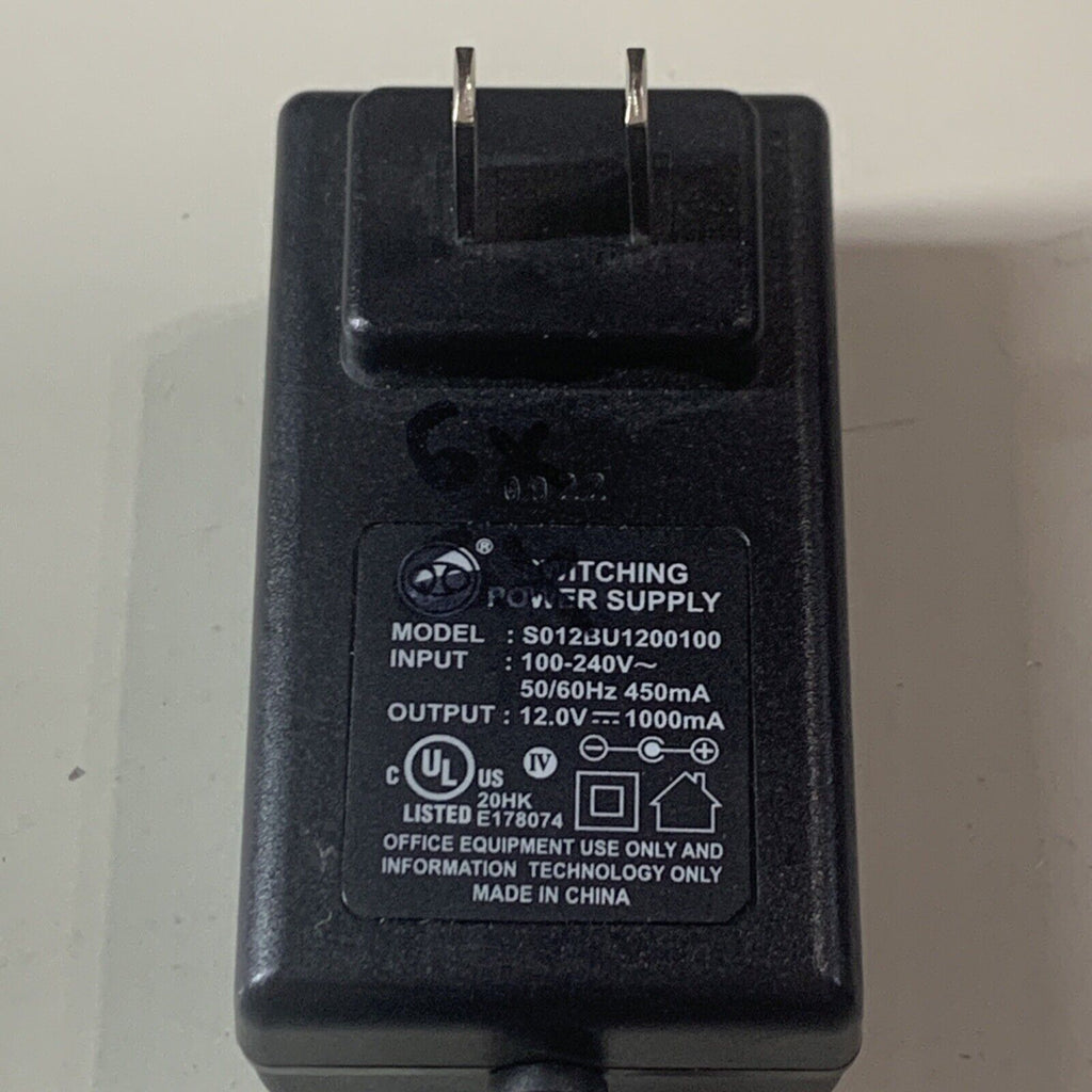 Switching Power Supply AC Adapter for S012BU1200100 - Output: 12V, 1000mA (1A)