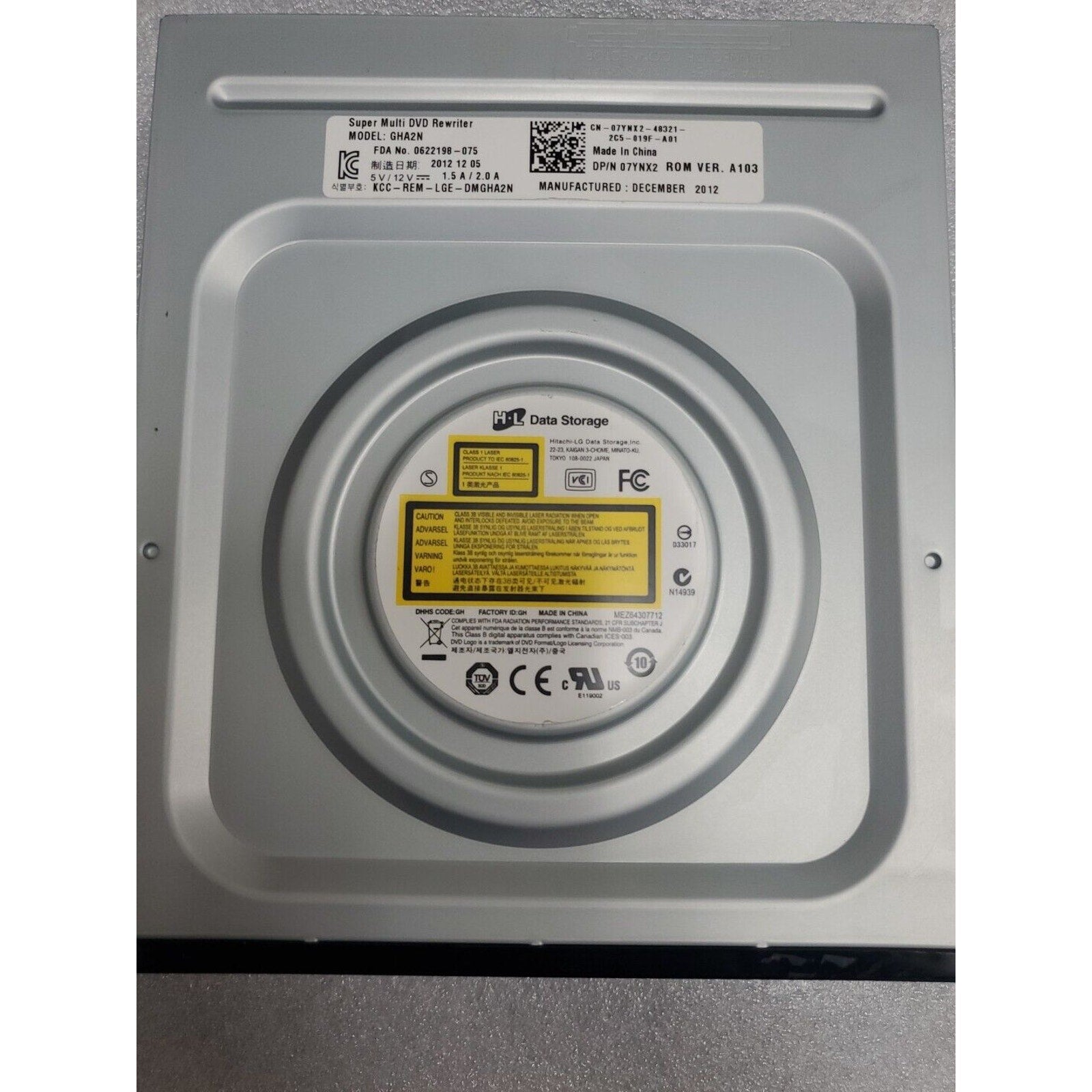 H-L Data Storage GHA2N Super Multi DVD Rewriter SATA RW Burner Drive Dell 7YNX2