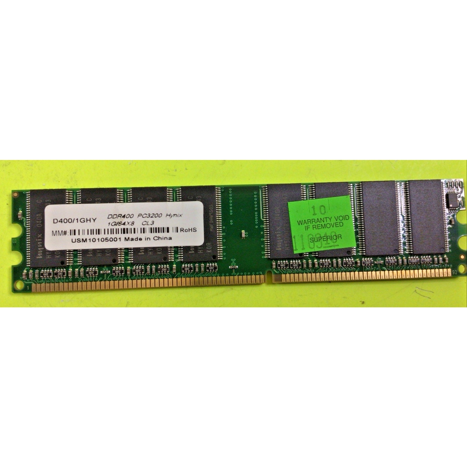 Hynix 1GB DDR1 RAM PC3200 400MHz 184-Pin Desktop Memory