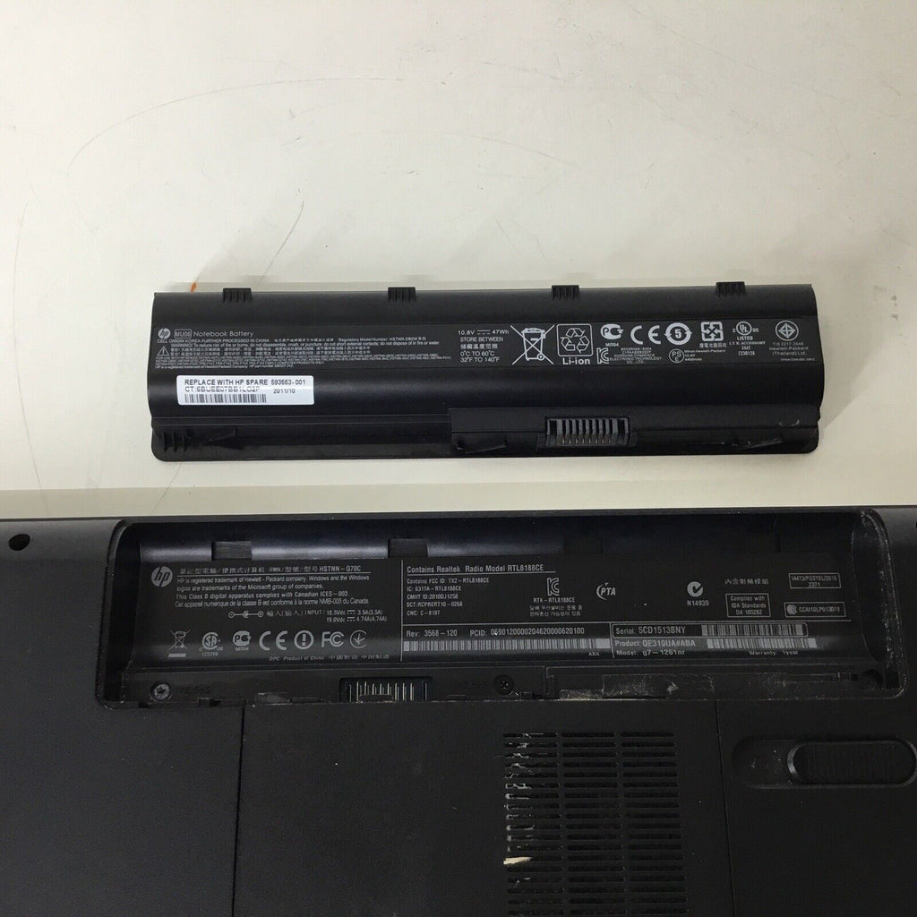 HP Laptop 584037-001 G7-1261NR 17.3 AMD Radeon A4-3300M 500GB - For Parts