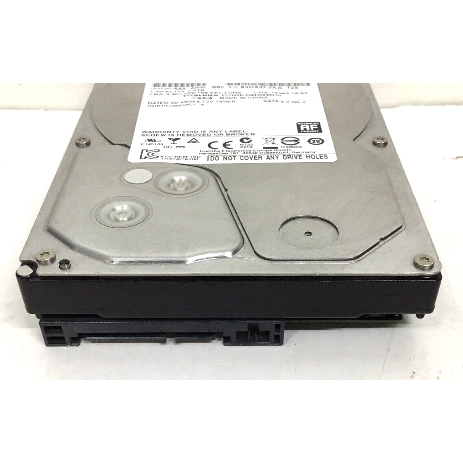 Toshiba 2TB HDD 7200RPM 64MB Cache SATA III 6.0Gb/s 3.5" Hard Drive DT01ACA200