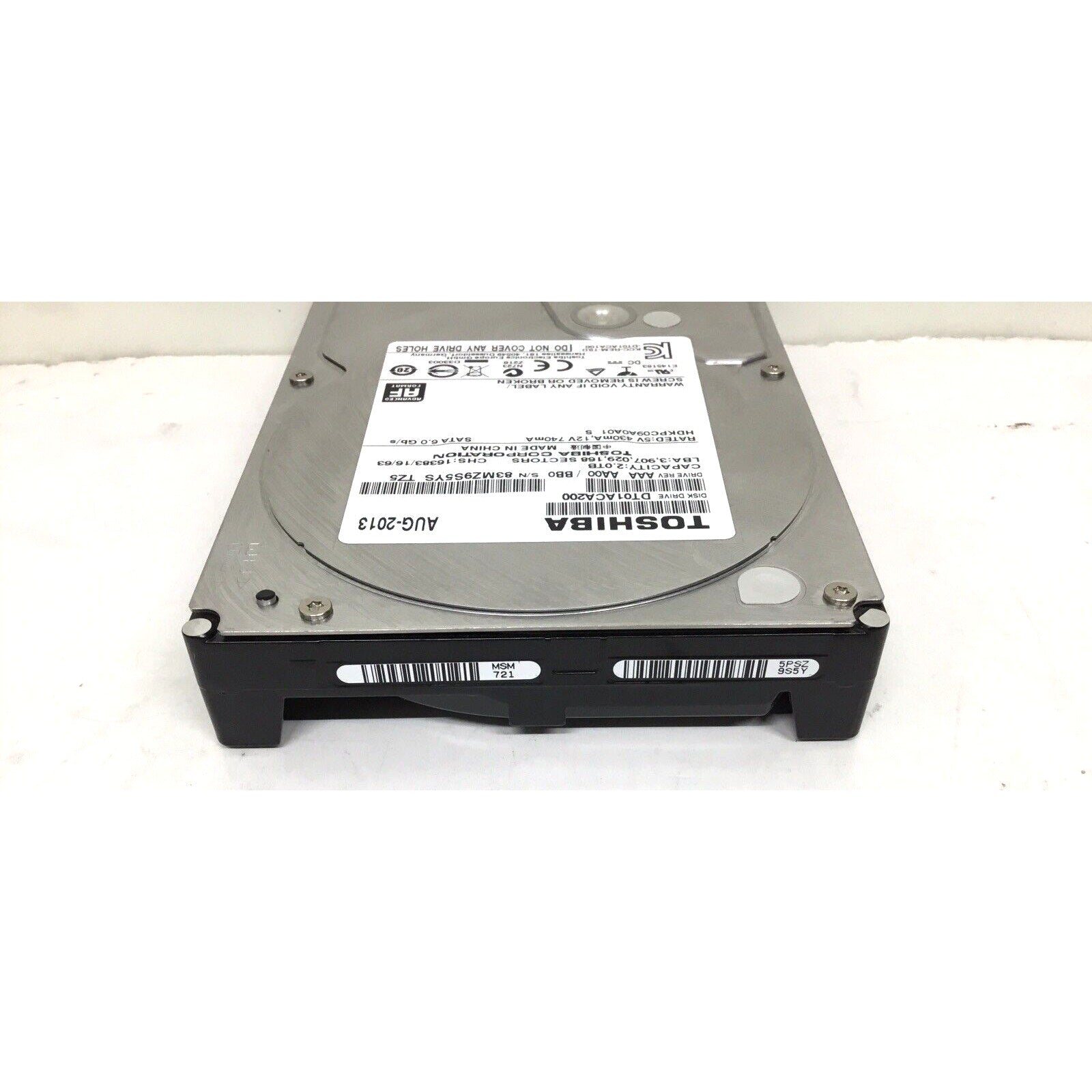 Toshiba 2TB HDD 7200RPM 64MB Cache SATA III 6.0Gb/s 3.5" Hard Drive DT01ACA200