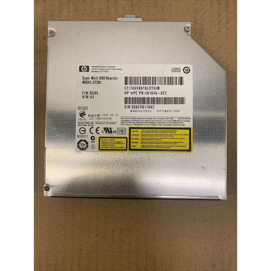 HP Pavilion DV4 DVD-RW GT20L DVD Rewriter No Bezel 486262-001 461646-6C2