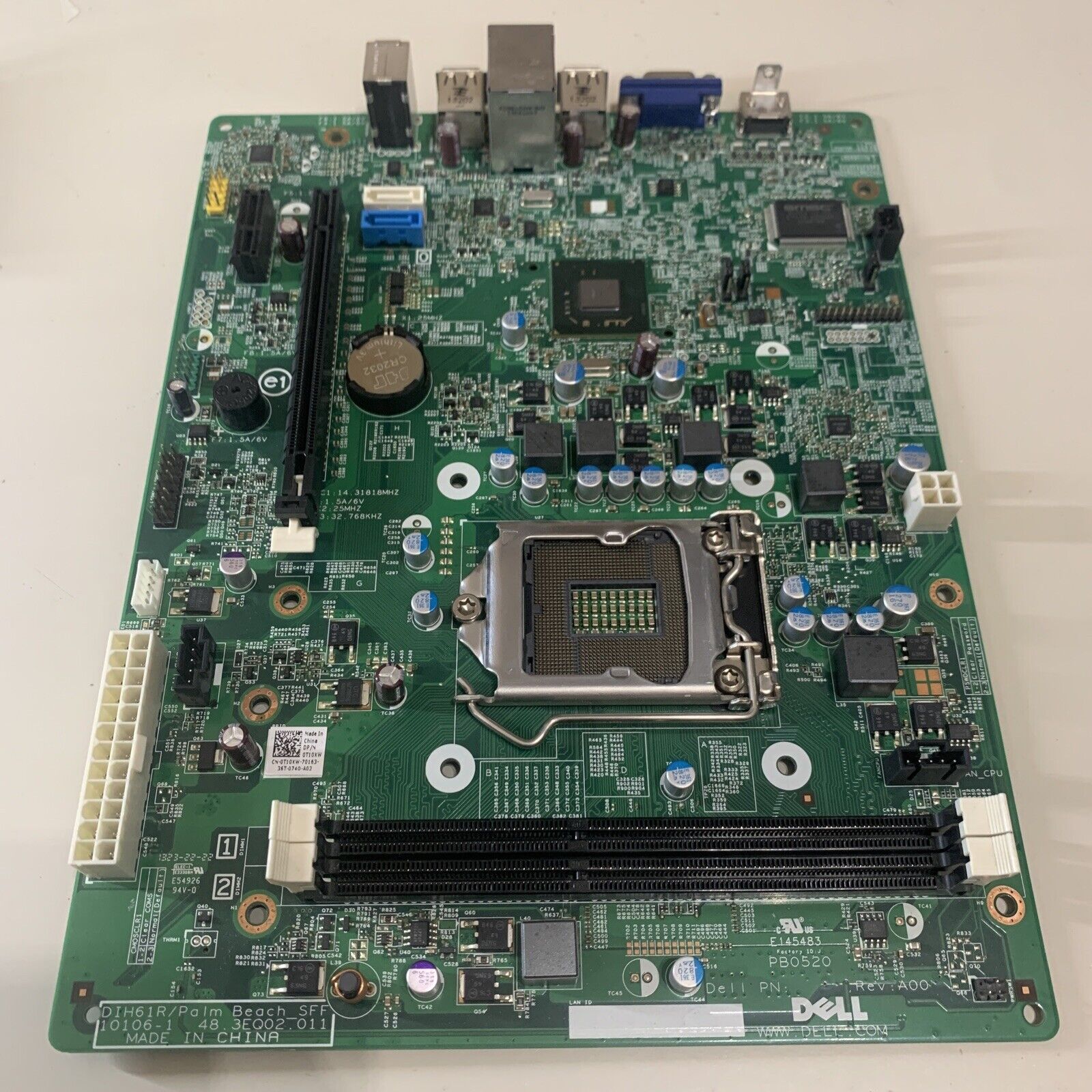 Dell Optiplex 3010 LGA1155 Motherboard CN- 0T10XW Intel i-Series No CPU - Tested