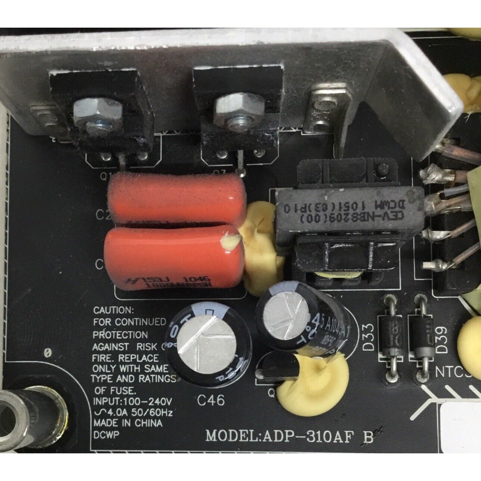 APPLE iMAC A1312 27"LATE 2009 310W POWER SUPPLY 614-0501 ADP-310AF B