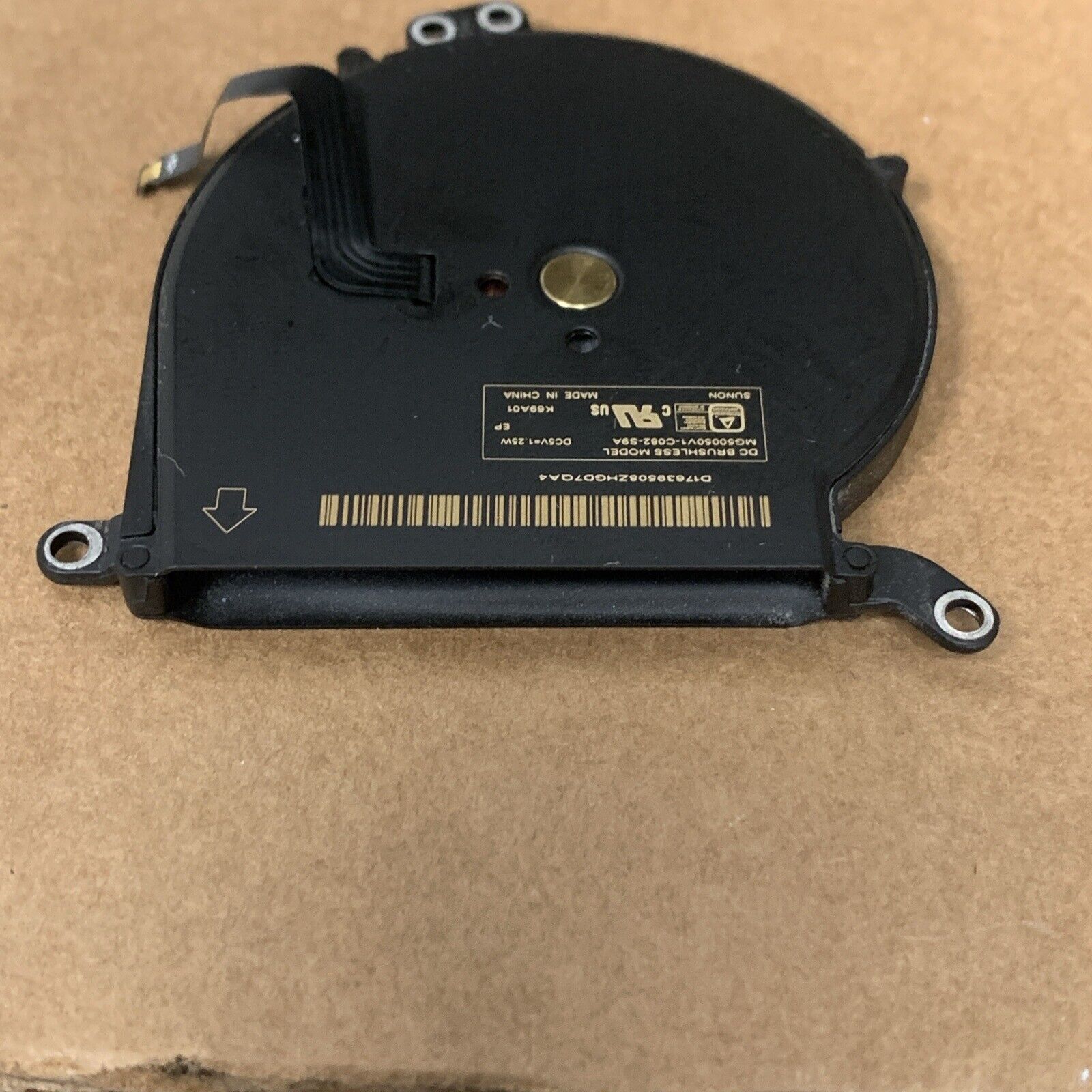 APPLE MACBOOK AIR A1466 EMC 2925 13" LAPTOP THERMAL CPU COOLING FAN 922-9643