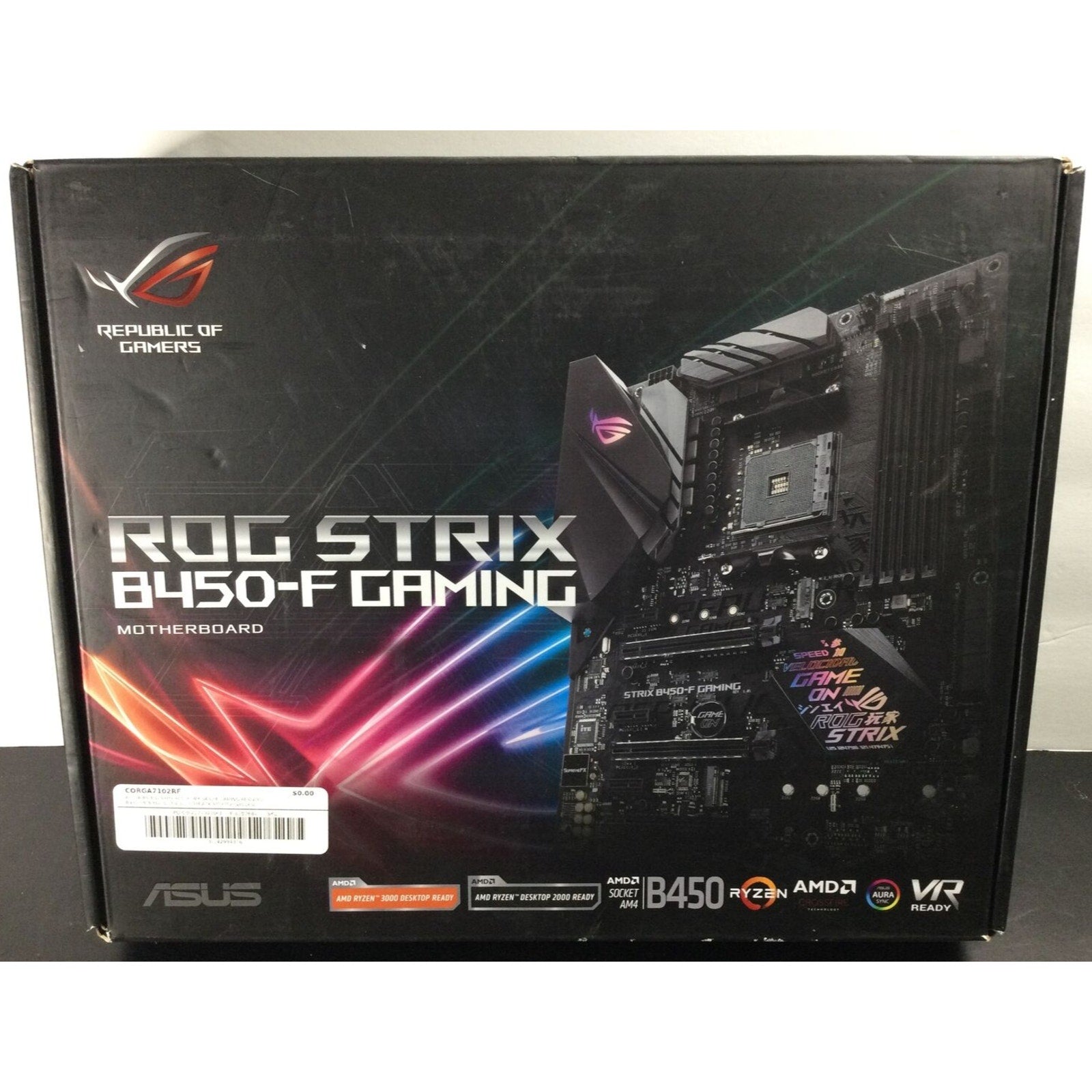 ASUS ROG Strix B450-F Gaming ATX AM4 DDR4 Motherboard FOR PARTS