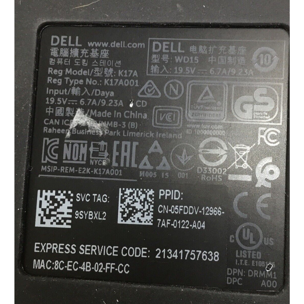 Lot of2 Dell k17a Docking Station 130W AC Adapter Mini DP to HDMI + Adapters