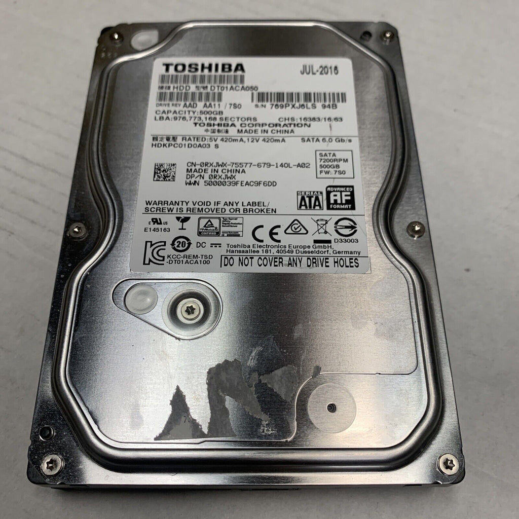 Toshiba 500GB,Internal,7200 RPM,3.5 inch DT01ACA050 Hard Drive