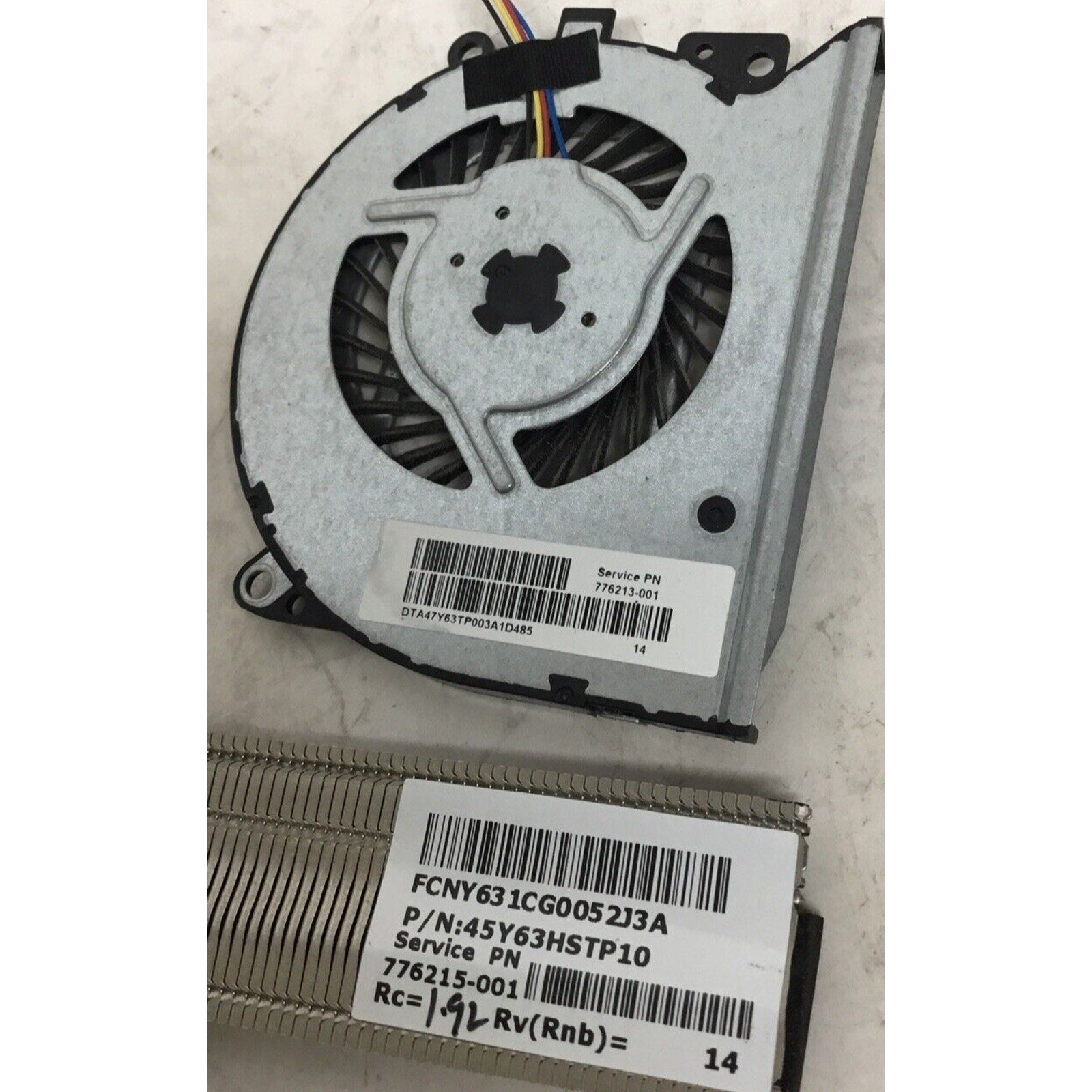 HP ENVY X360 15-U SERIES COOLING FAN W/ HEATSINK 776213-001 776215-001