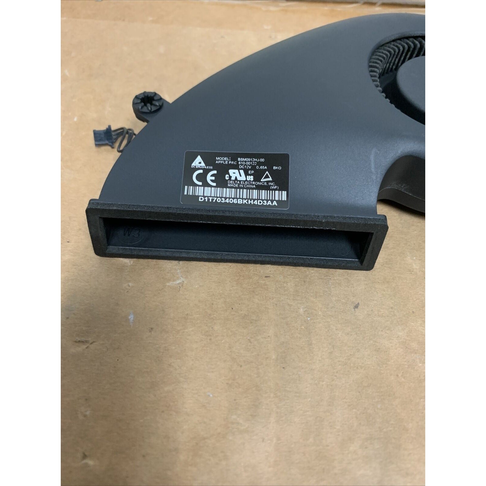 Apple 610-00122 iMac CPU Blower Fan - Pulled From A1418 - BSM0912HJ-00