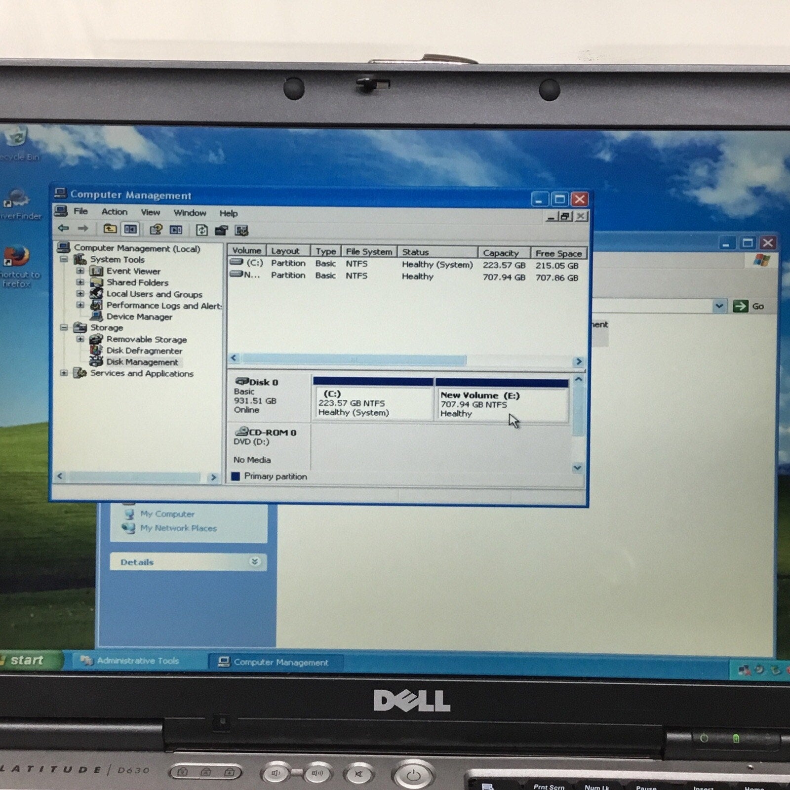 Dell Latitude D630 14" Laptop Intel Core 2 Duo 3.5GB RAM 1TB WinXP *READ*