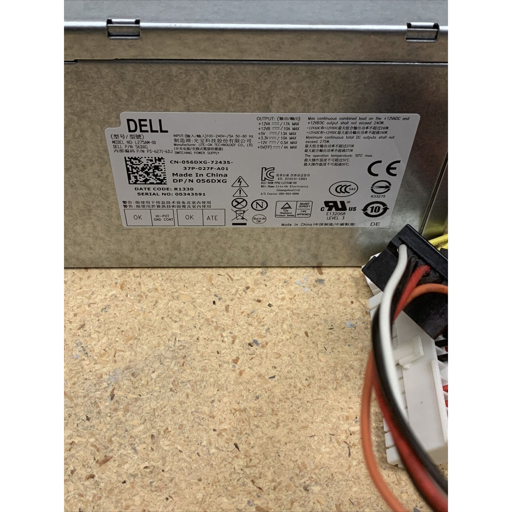 DELL 275W Power Supply Optiplex 390 790 990 3010 7010 9010 D3PMV 56DXG CF5W6
