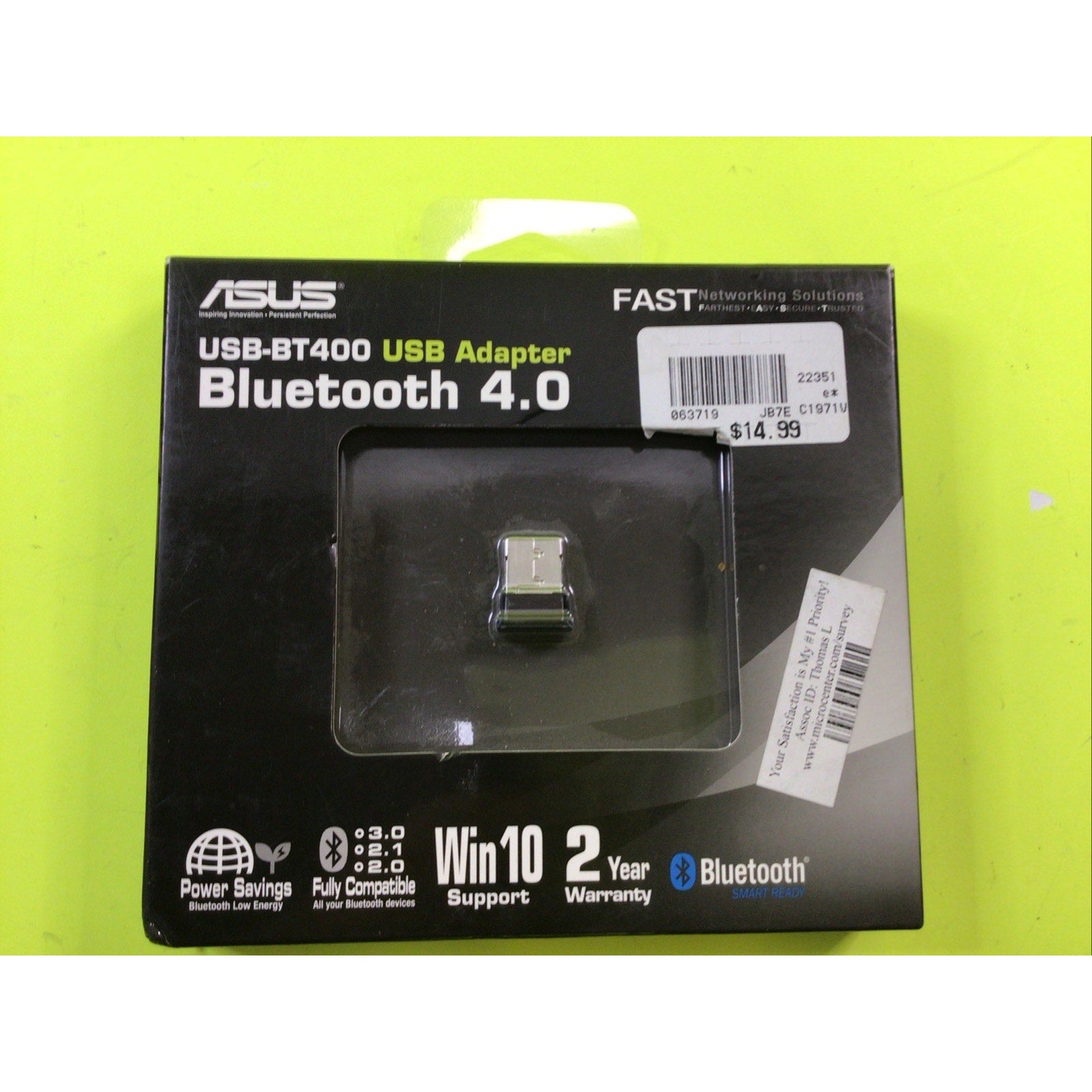 Asus USB-BT400 USB Bluetooth 4.0 Adapter