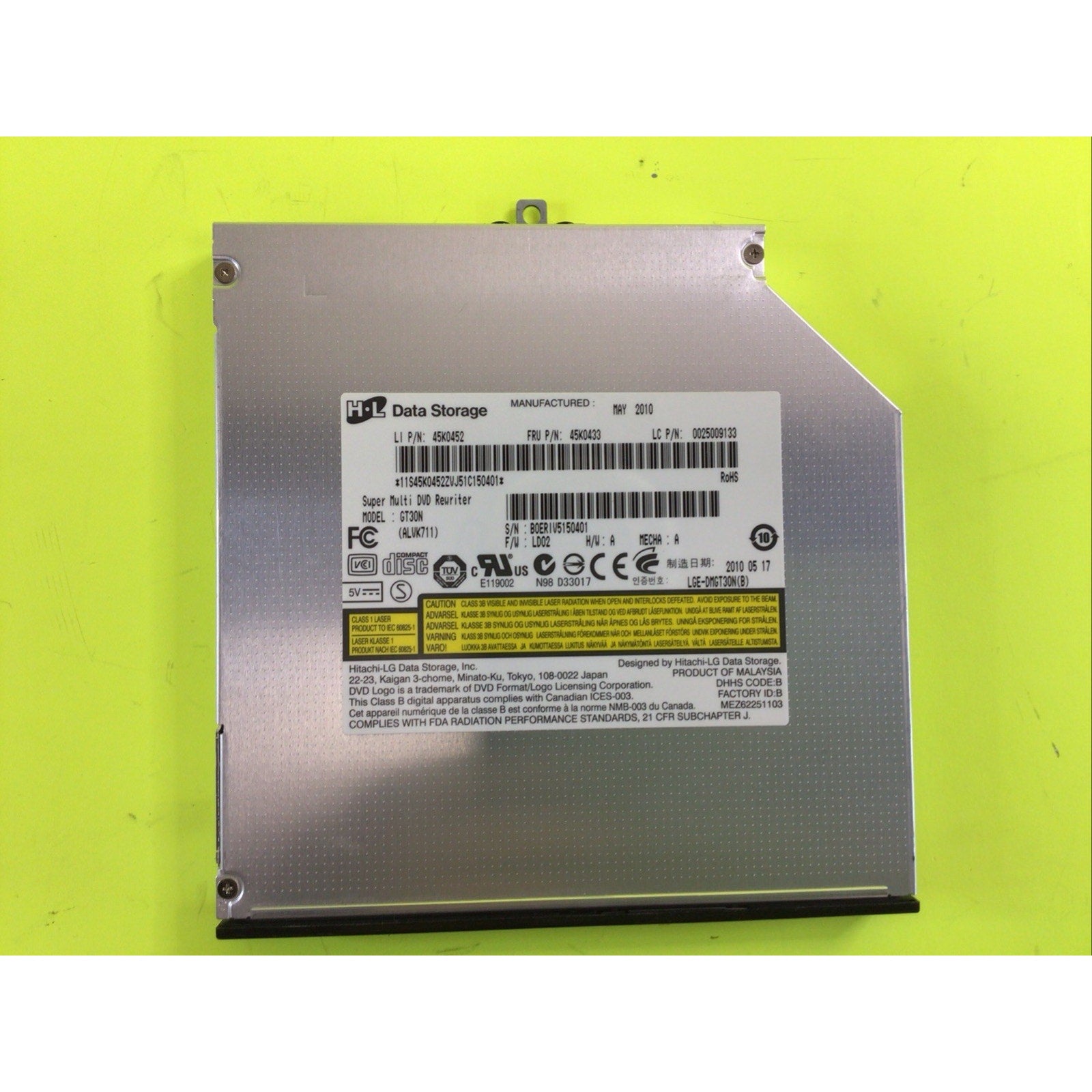 Lenovo 45k0433 Internal SATA Super Multi DVD Writer Optical Drive