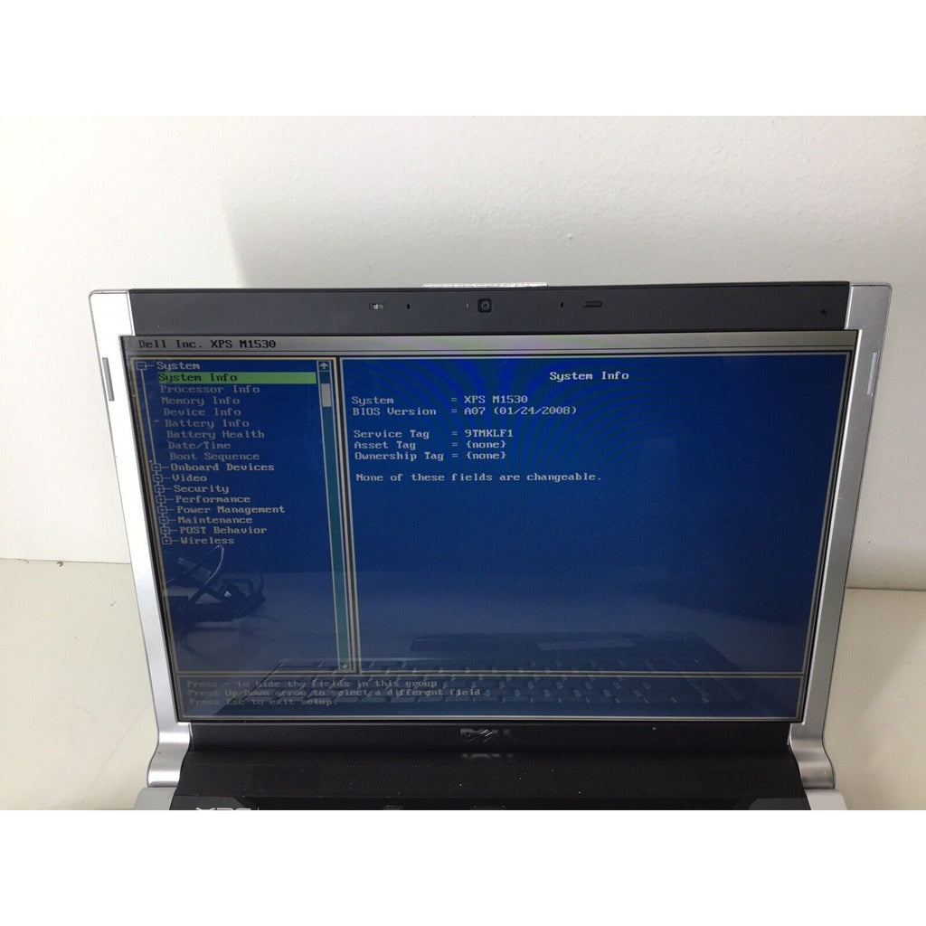 Dell XPS M1530 PP28L Intel Core 2 Duo 1.66GHz 2GB RAM - For Parts or Repair