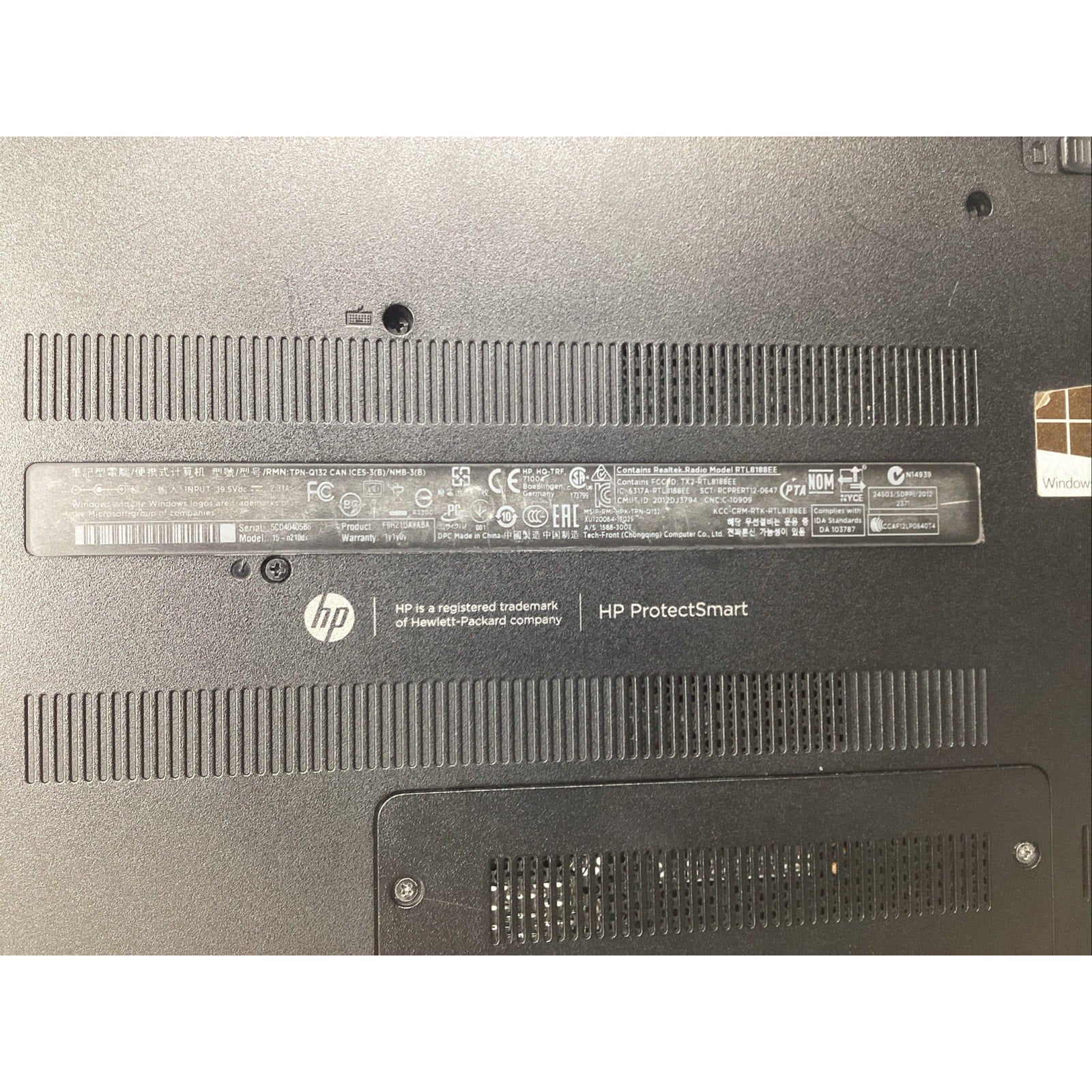 HP Pavilion 15-n210dx 15.6" Laptop AMD A8-4555M 8GB Ram 750GB HDD - For Parts